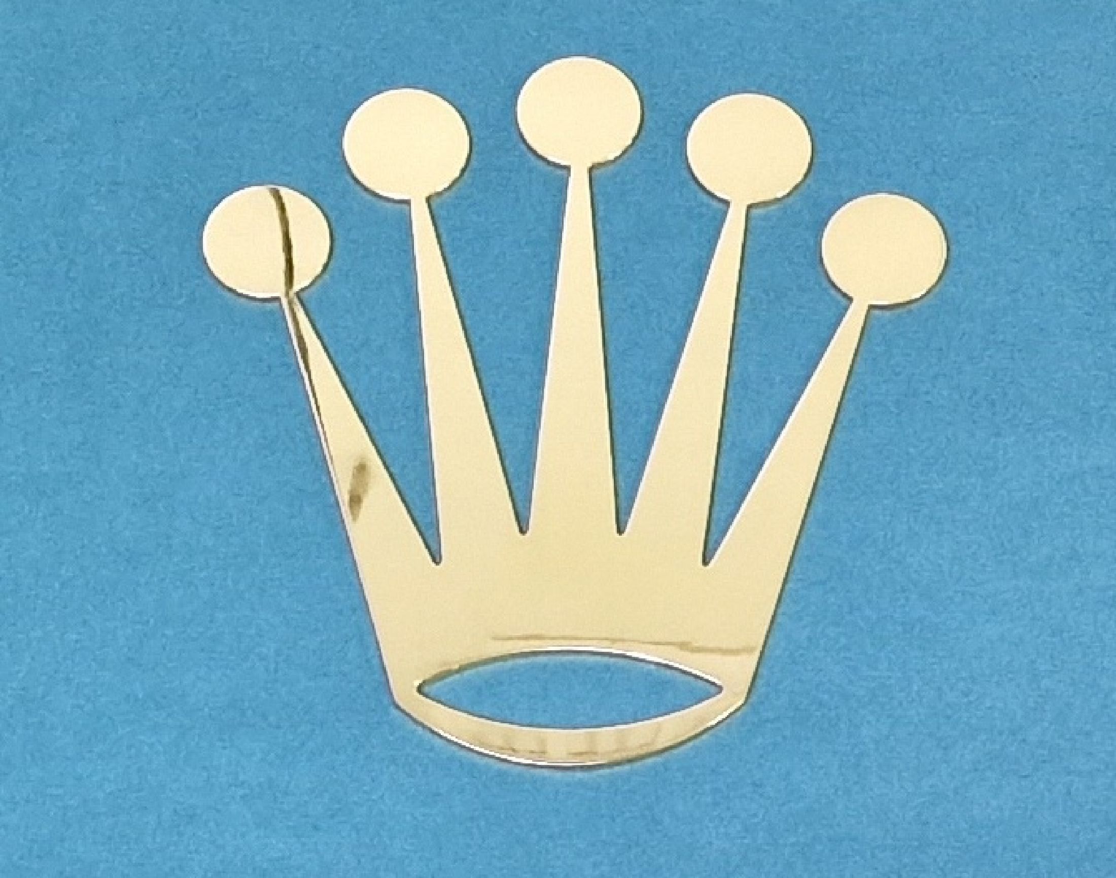 Detail a: ROLEX Konzessionärschriftzug inklusive Krone, Schweiz 2. Hälfte 20. Jahrhundert, verg., M. Buchstaben H. ca. 20 cm, B. 16-21 cm, Krone ca. 30 x 28 ...
