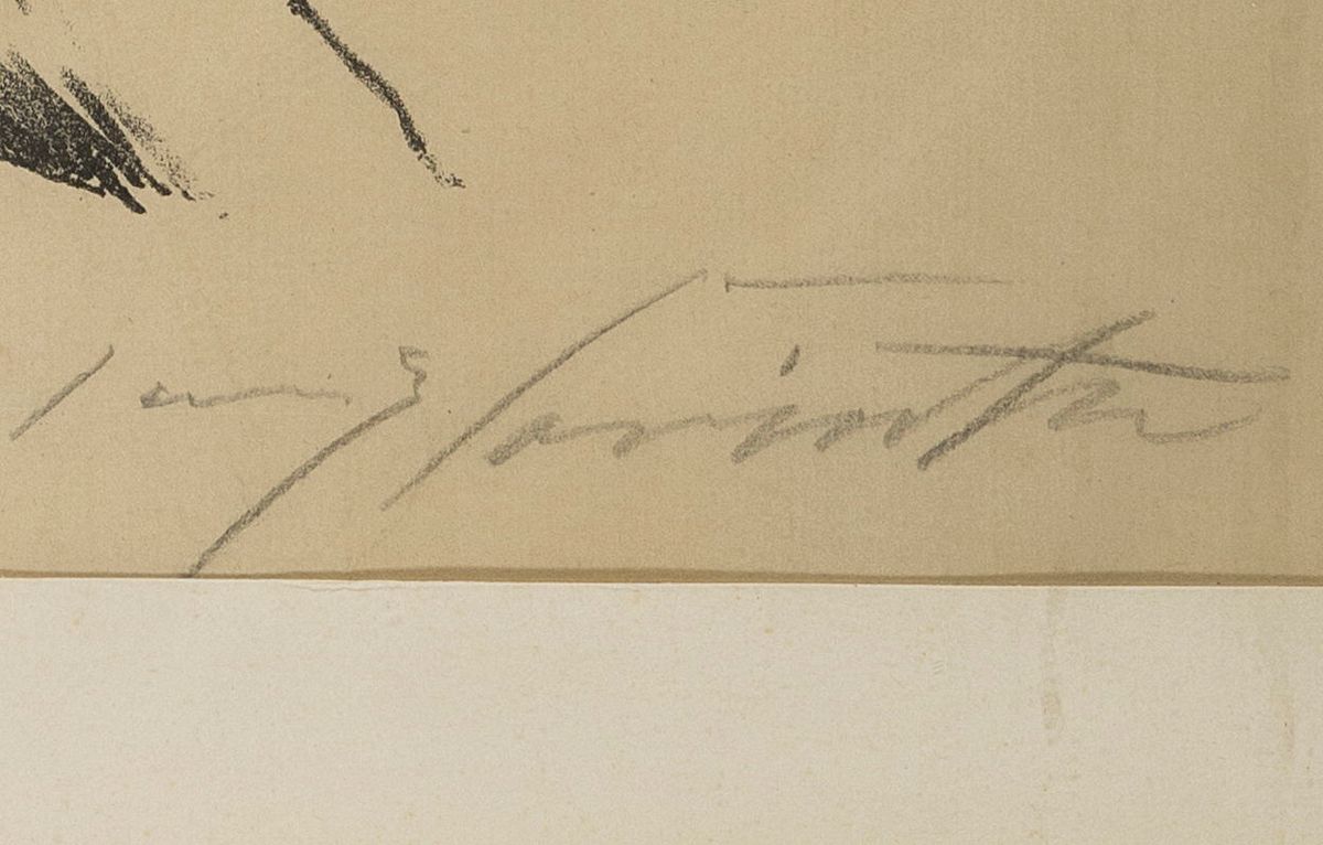 Detail a: Lovis Corinth, 1858 Tapiau - 1925 Zandvoort,Lithographie, römischer Krieger, zur Serie "Krieg und Kunst" gehörig, um 1914, Probedruck, ...