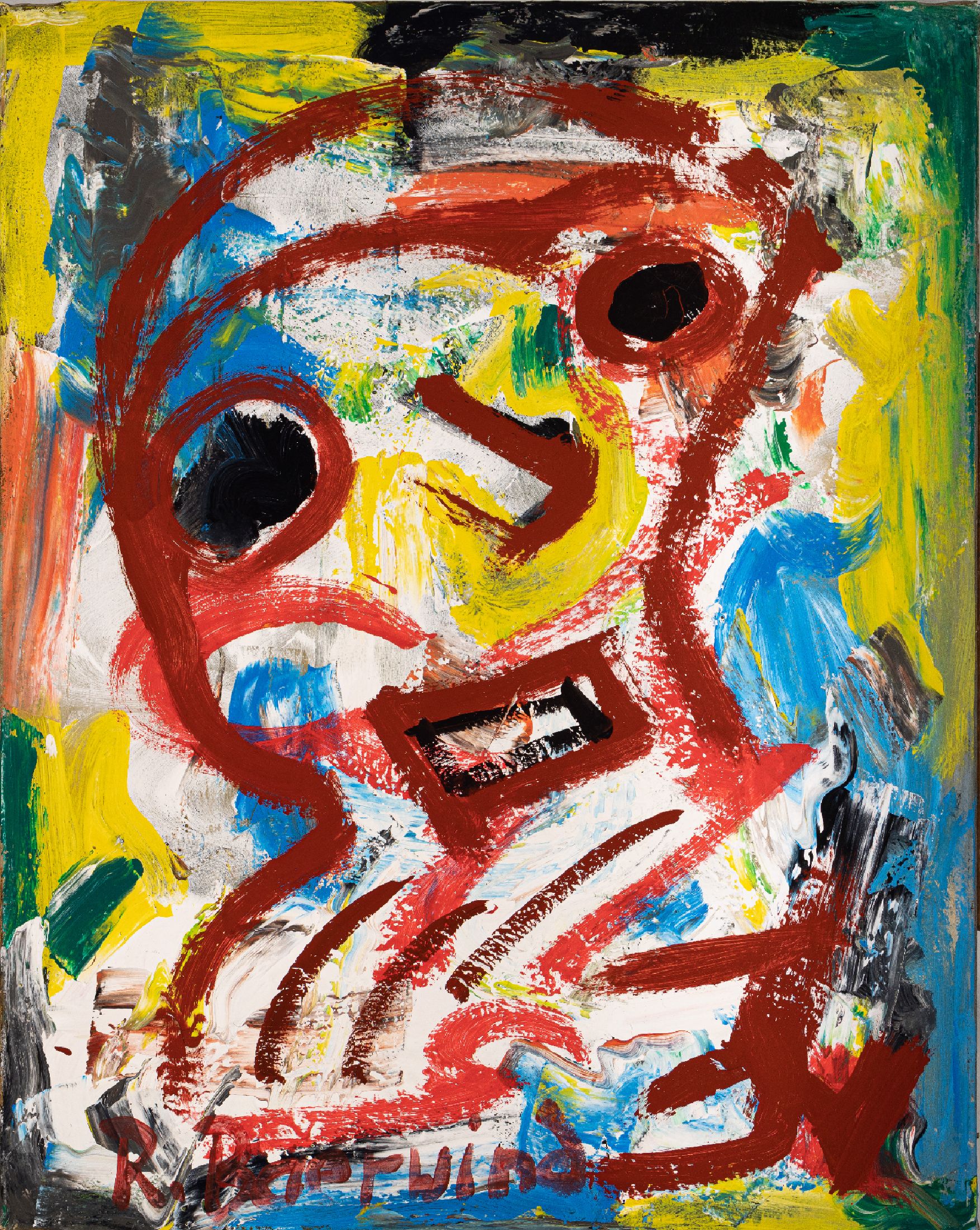 Rudi Baerwind, 1910-1982 Mannheim, Studium in Berlin, München und Paris, Schüler von Fernand Leger, abstrakt-figürliche Komposition, signiert, ...