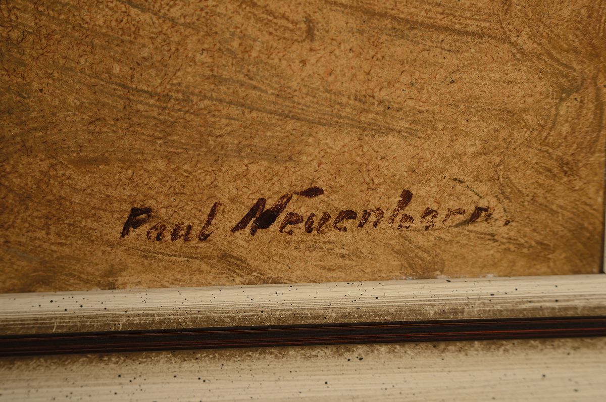 Detail a: Paul Neuenborn, 1866 Stolberg-1913 München, Studium an der Akademie Düsseldorf, Mitglied im Malkasten, Schüler von Friedrich Fehr in München, ...