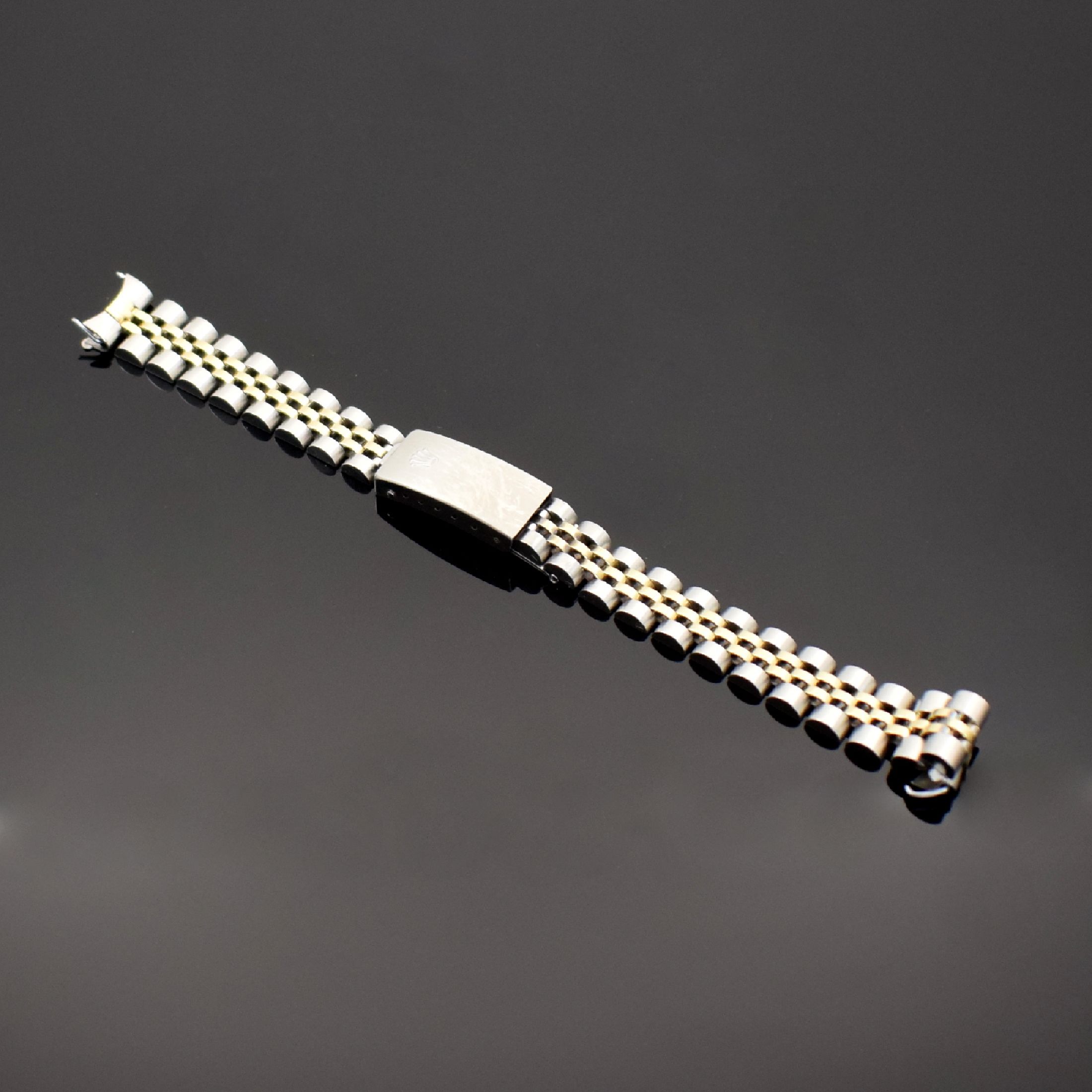 ROLEX Jubilee-Armband für Referenz 6917/69173 in Stahl/Gold, Schweiz um 1982, Damenuhrband Ref. 62523-D14, Anstoß-Ref. 468 J, Rolex- Mäppchen ...