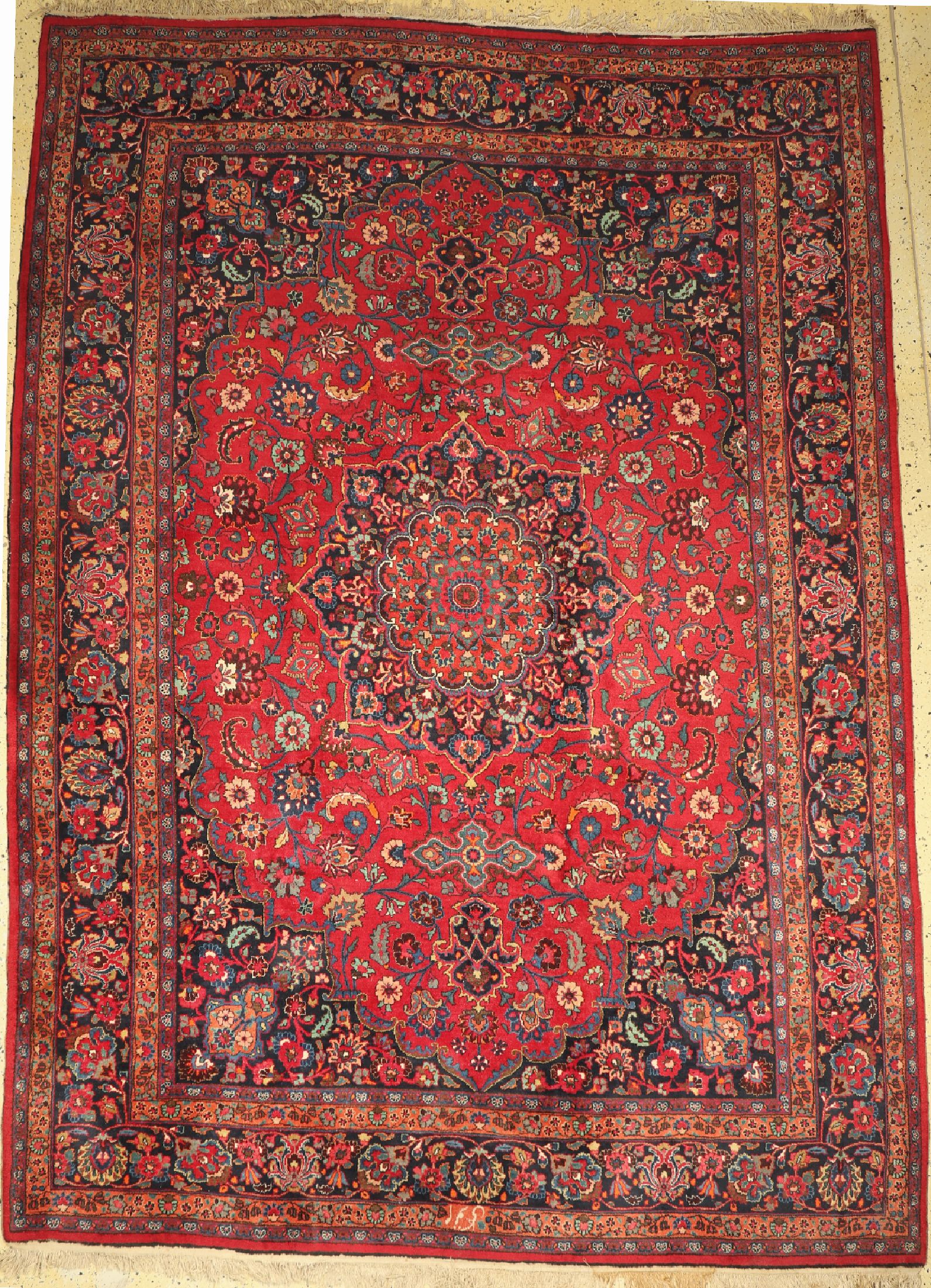 Mesched alt, signiert, (Tawasuli), Persien,um 1960, Wolle auf Baumwolle, ca. 360 x 256 cm, EHZ: 3