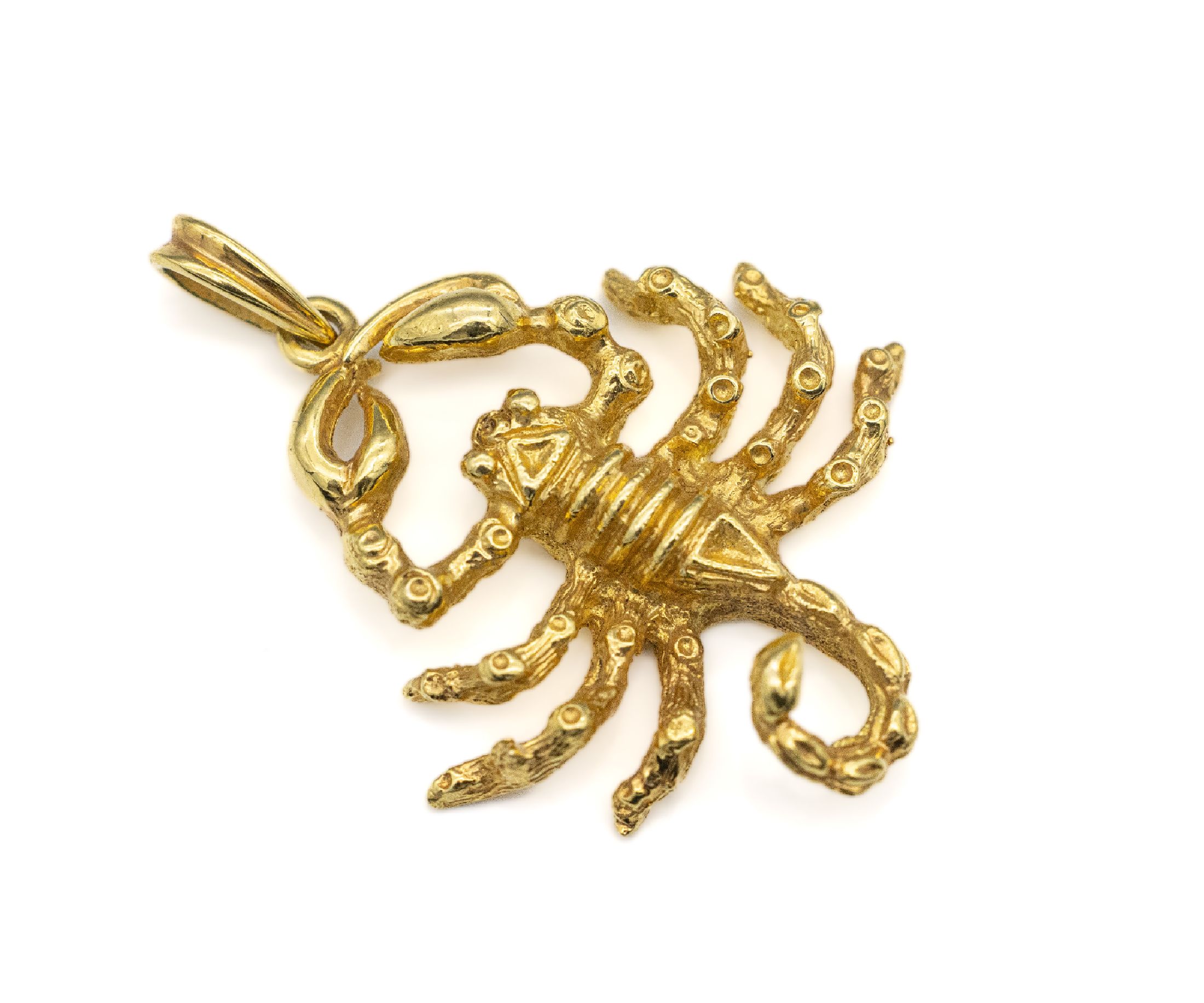 14 kt Gold Anhänger "Skorpion", GG 585/000,wohl feinvergoldet, ca. 2.7 x 2.2 cm, ca. 4.0 g