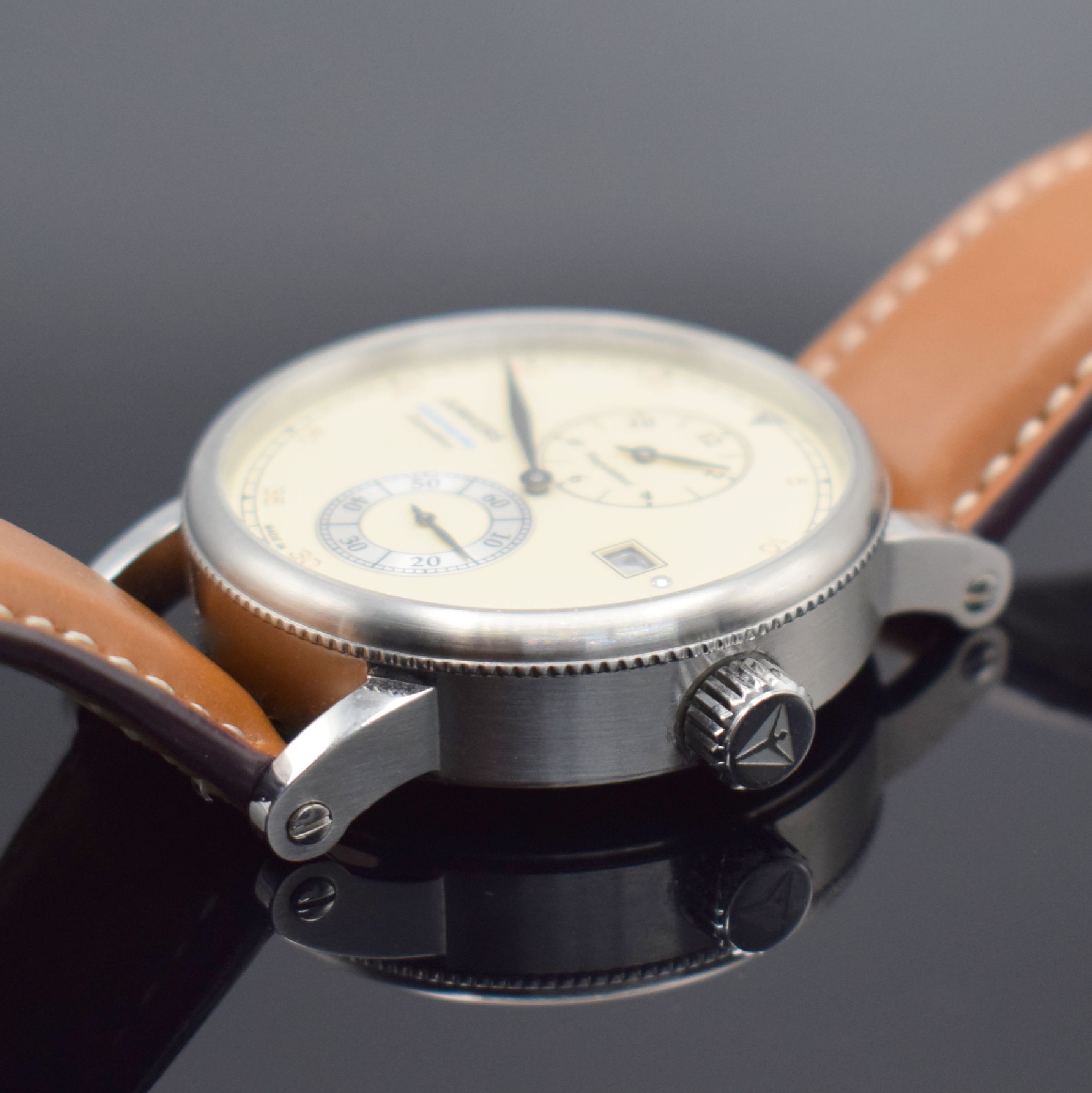 Detail c: JUNKERS F13 Regulateur Südamerika Expedition limitierte Herrenarmbanduhr in Stahl Referenz 6512-1, Deutschland um 2015, Automatik, matt. beids. ...