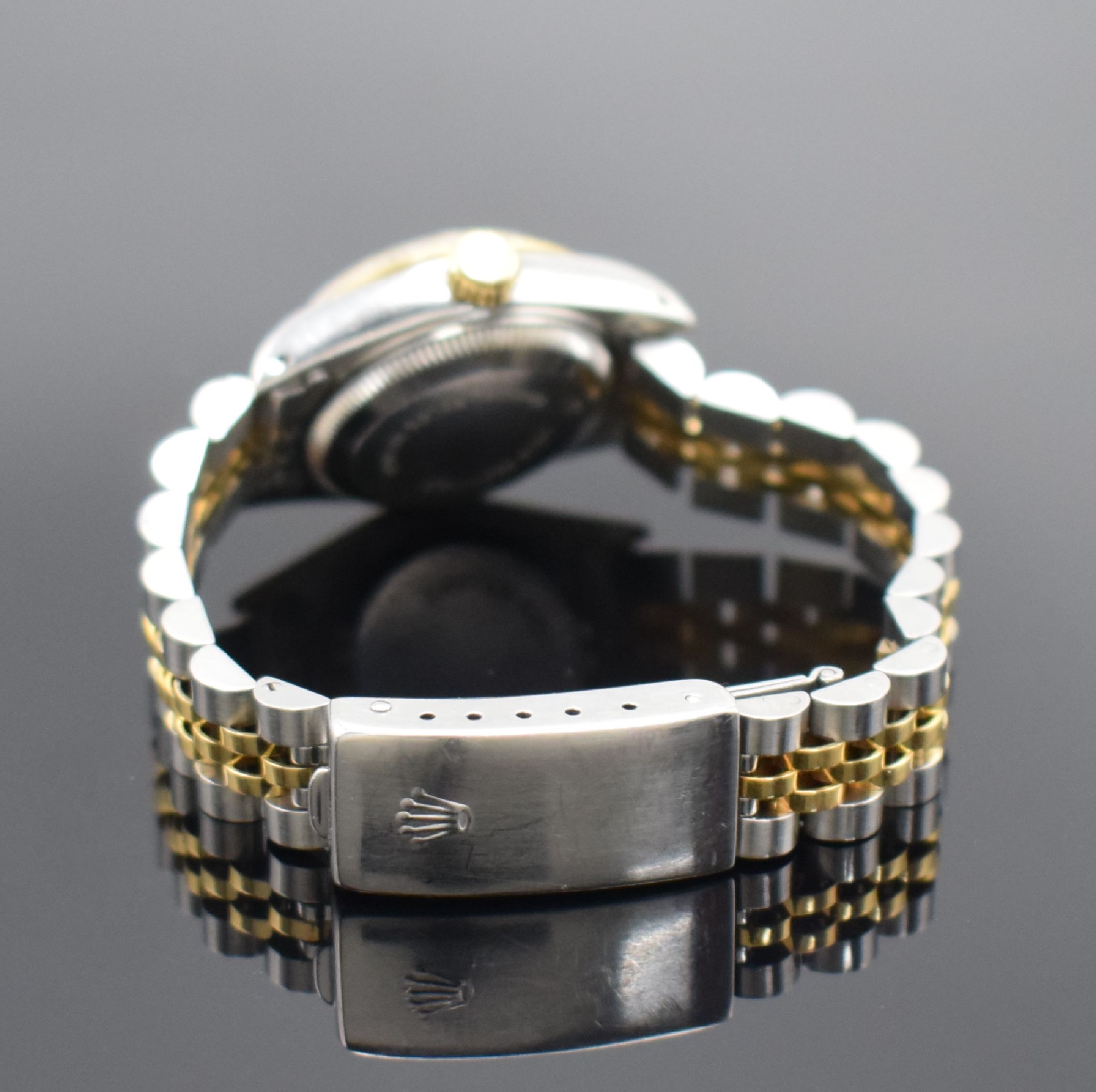 Detail b: ROLEX Datejust Referenz 69173 Damenarmbanduhr in Stahl/Gold, Schweiz um 1990, Automatik, verschr. Oystergeh., Saphirglas, Jubileeband Ref. 62523D.18, ...