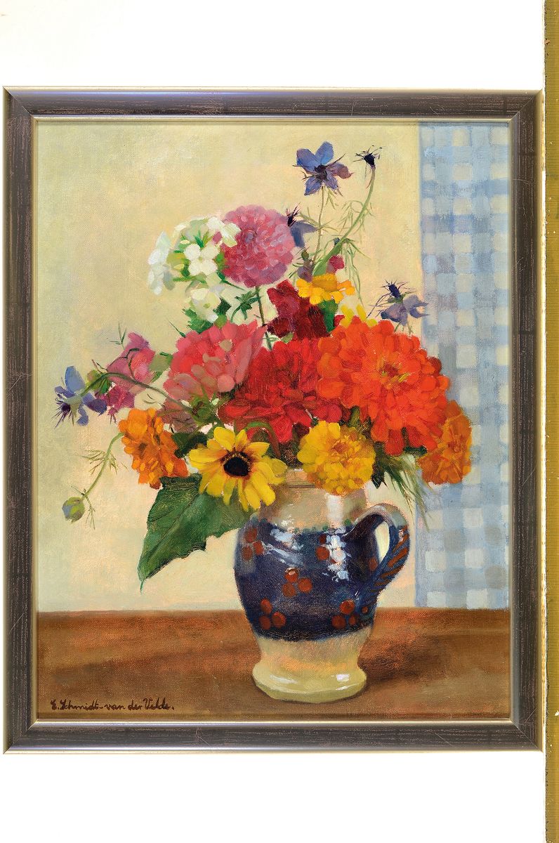 Detail k: Else Schmidt van der Velde, 1904-1987, Studium an der Kunstakademie Düsseldorf und bei Andre Lhote in Paris, mehrere Ausstellungen in Düsseldorf, ...