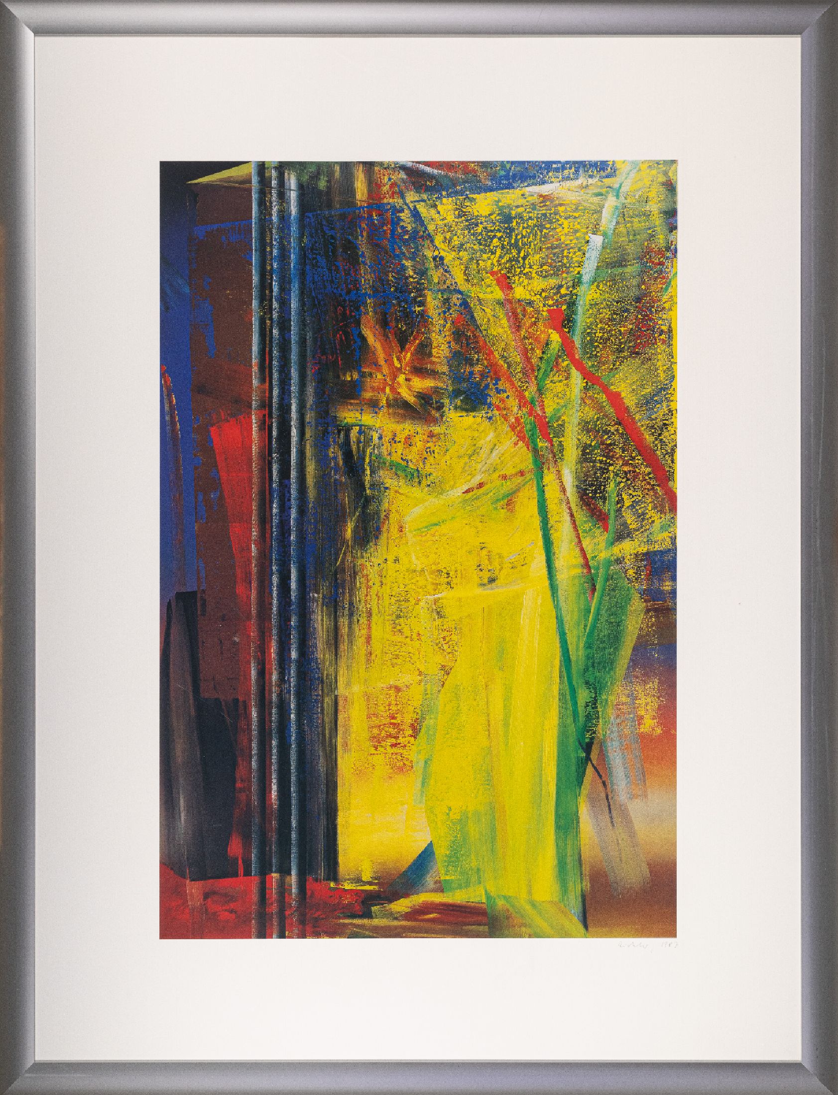 Gerhard Richter, geb. 1932, Victoria II, Farboffset auf Karton, im Druck signiert und dat. 1987, hrsg. Achenbach Art Edition, für die Versicherung ...