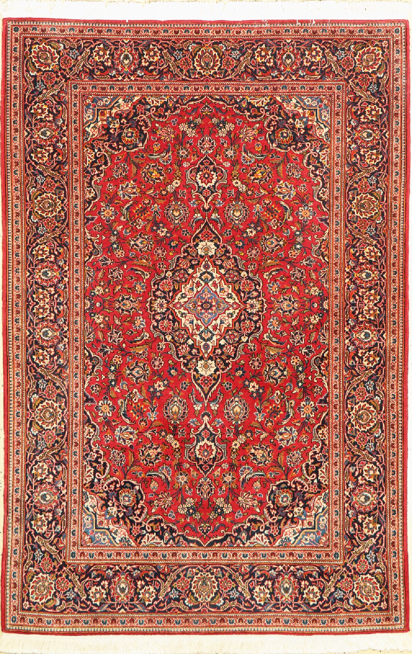 Keschan Kork alt, Persien, um 1950, Korkwolle, ca. 206 x 135 cm, EHZ: 1-2 Fransen erneuert)