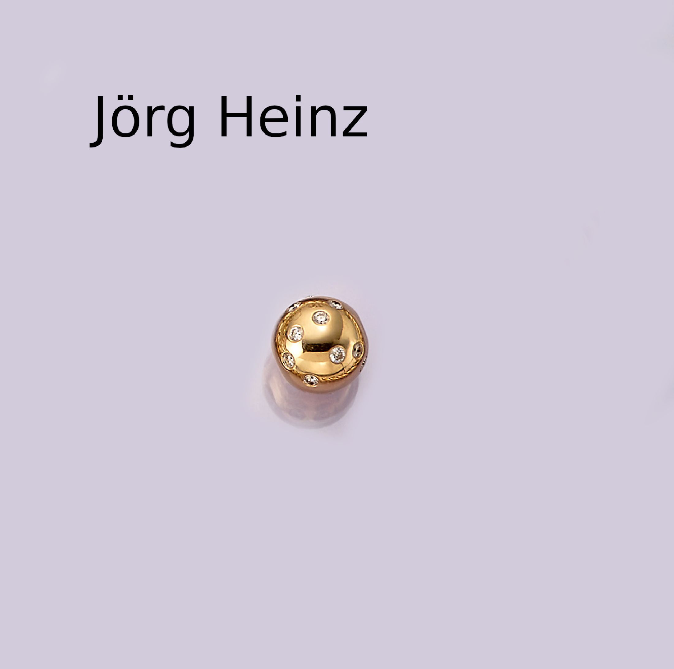 18 kt Gold JÖRG HEINZ-Brillant-Kugelschließe, GG 750/000, 20 Brillanten zus. ca. 0.60 ct feines Weiß/vvs, D. ca. 11.4 mm, ca. 4.5 g, mit ...