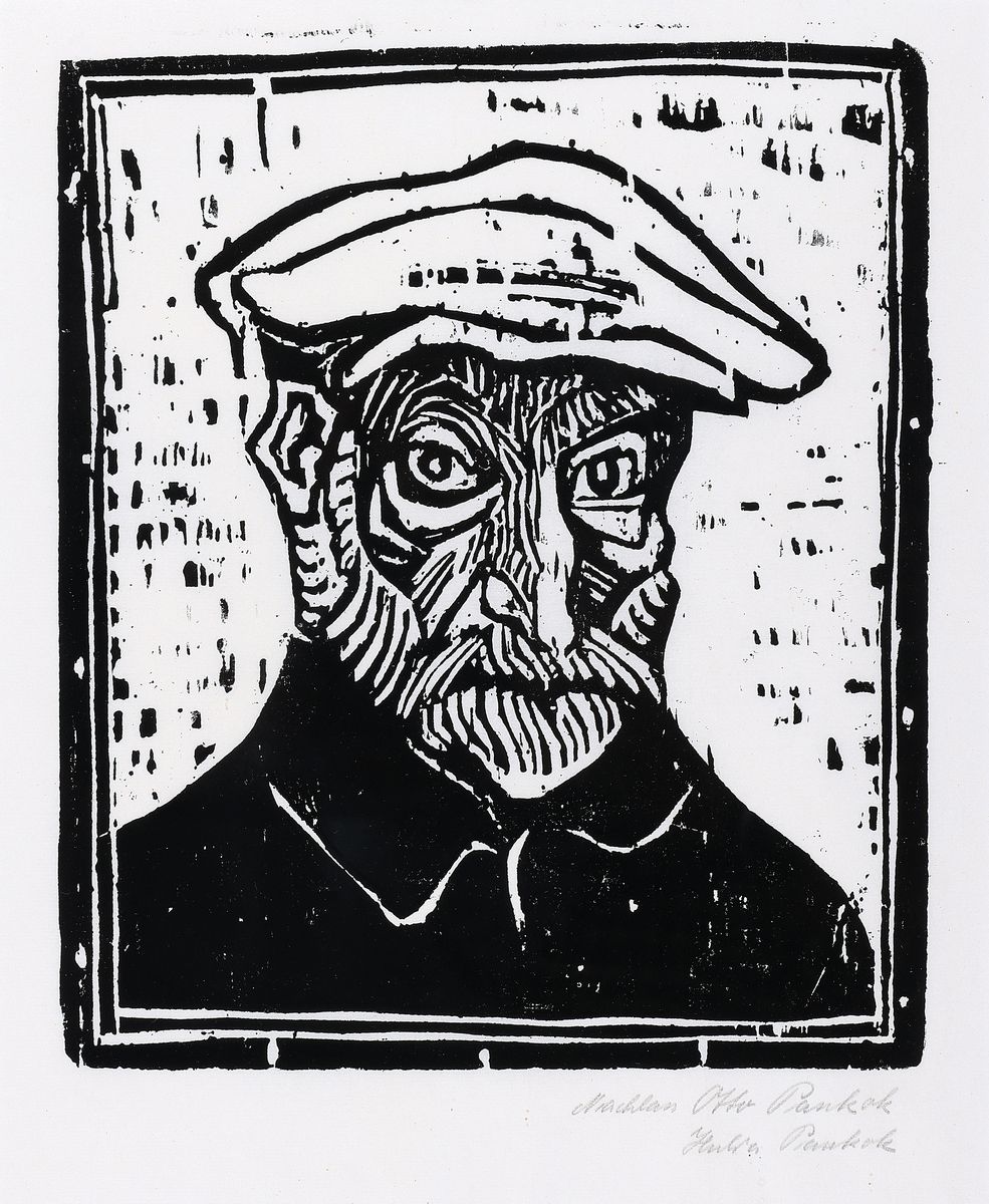 Otto Pankok, 1893 Mühlheim - 1966 Wesel, Holzschnitt, bez. Nachlass Otto Pankok, Hertha Pankok, ca. 24.5 x 20.5 cm, unter Glas,Rahmen