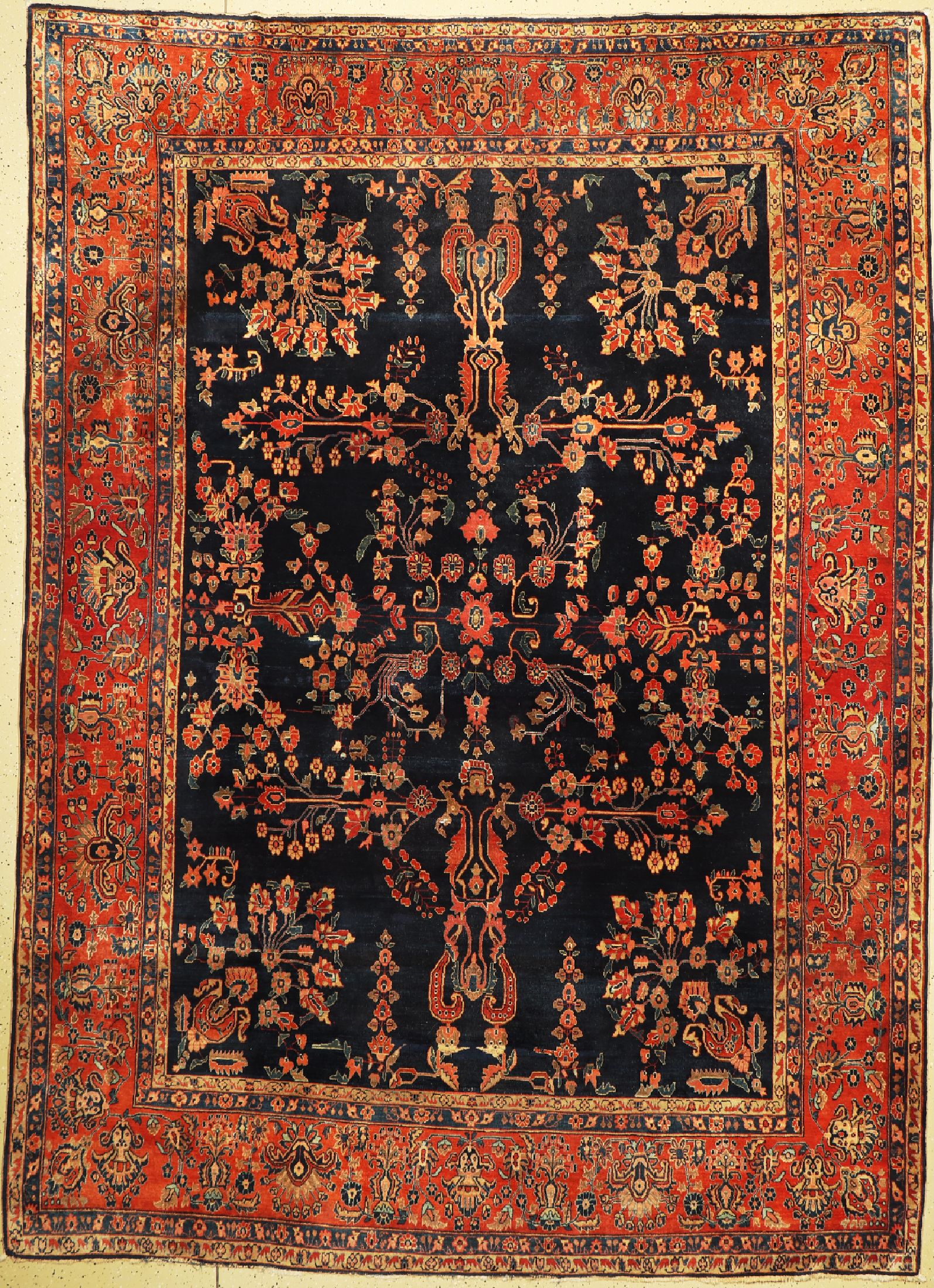 Sarogh Mohajeran antik, Persien, um 1900, Korkwolle, ca. 355 x 260 cm, EHZ: 3