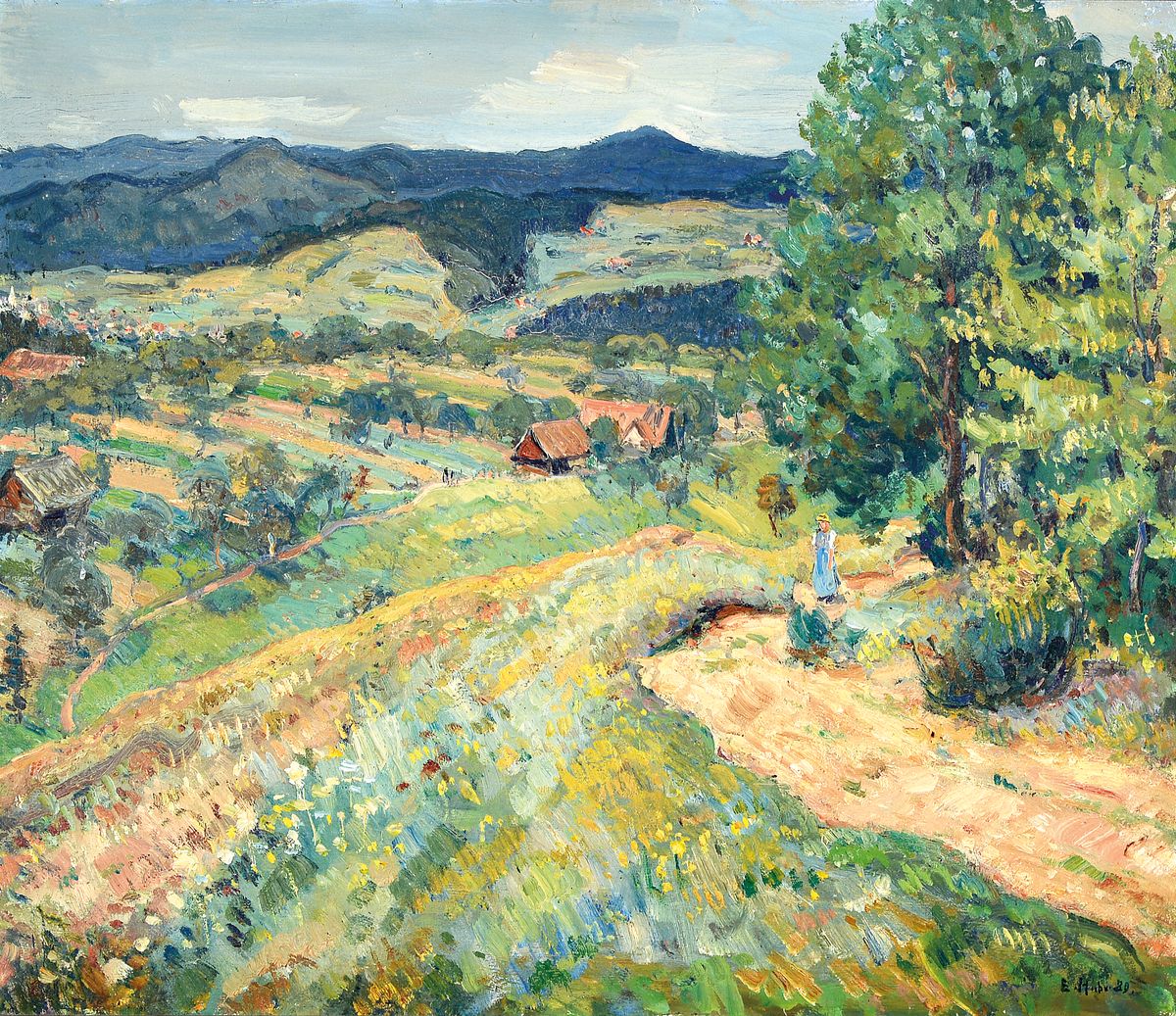 Ernst Huber, 1895-1960 Wien, belegte Kurse an der Kunstgewerbeschule Wien, Mitglied des Sonderbundes und der Wiener Secession, hier: große ...