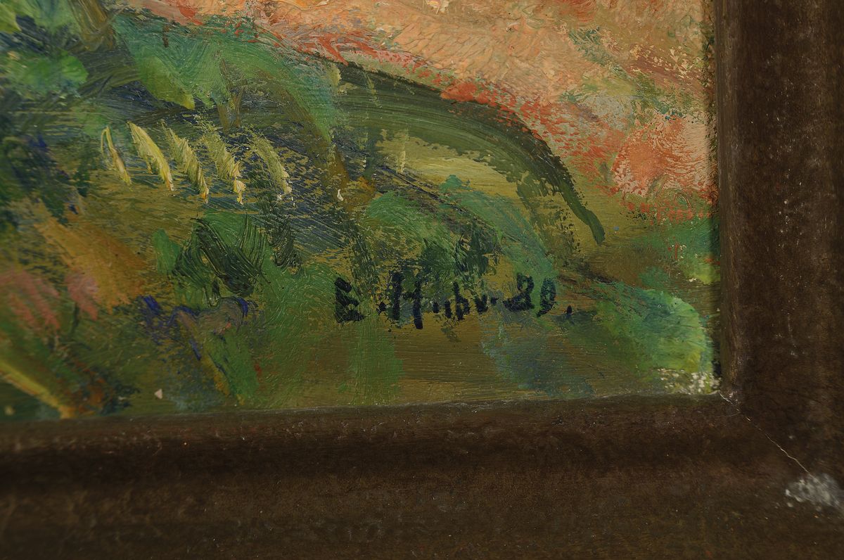 Detail a: Ernst Huber, 1895-1960 Wien, belegte Kurse an der Kunstgewerbeschule Wien, Mitglied des Sonderbundes und der Wiener Secession, hier: große ...