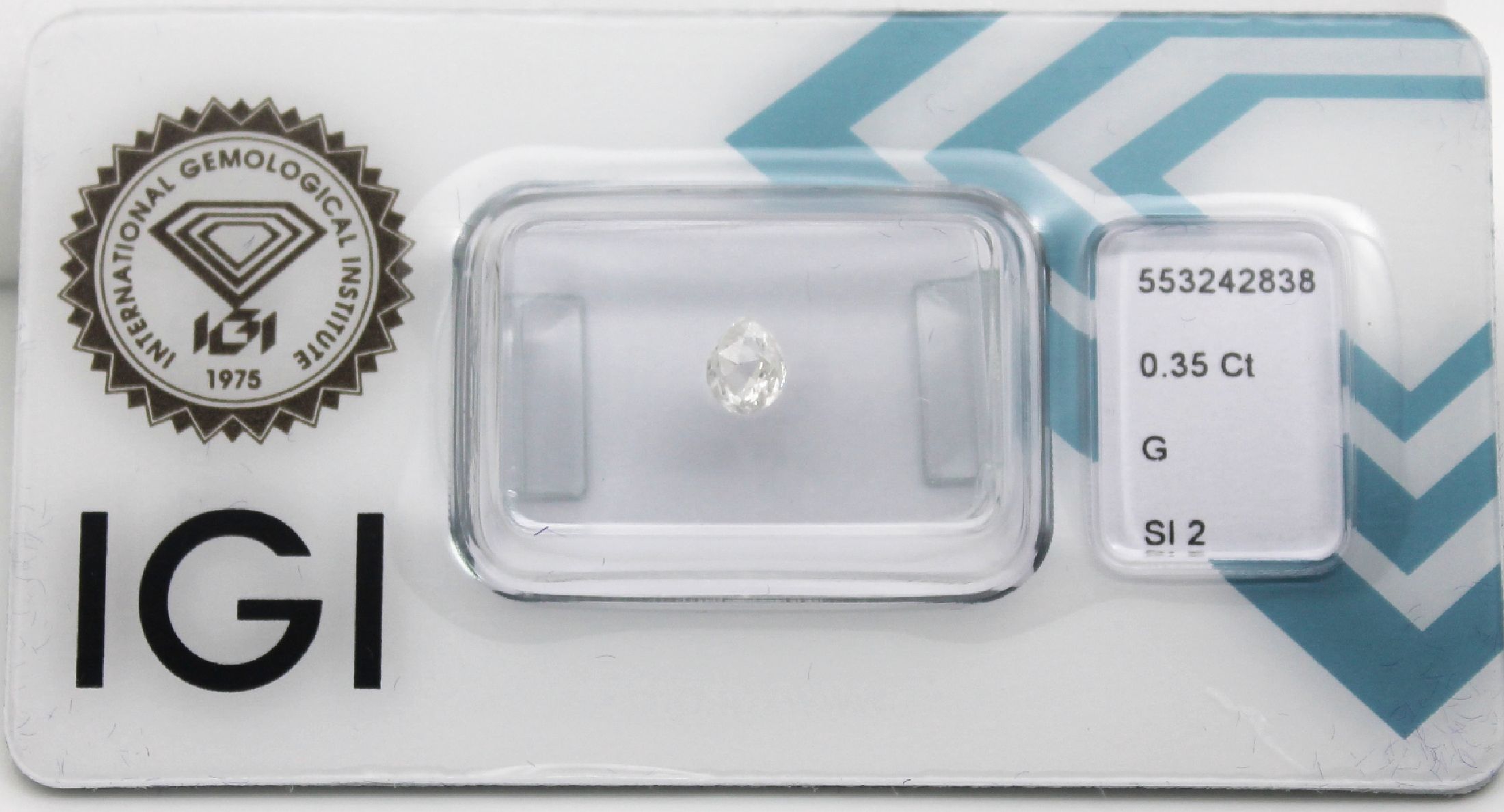 Brillant 0.35 ct feines Weiß G/si2, verschweißt, IGI Expertise