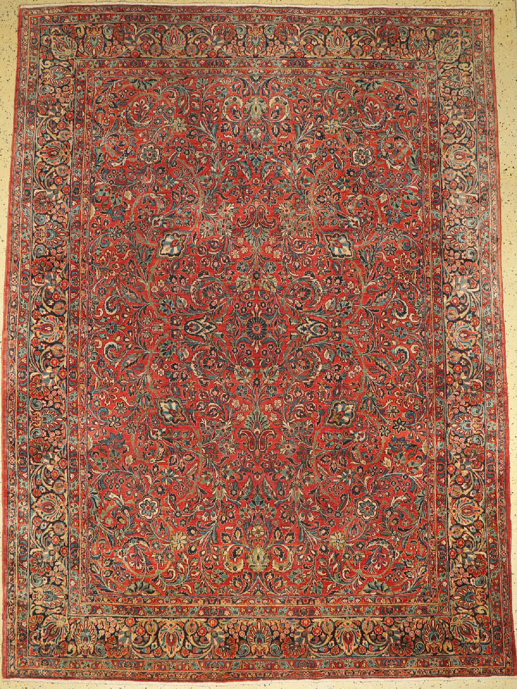 Us Re-Import Sarogh, Persien, um 1920, Wolle auf Baumwolle, ca. 353 x 260 cm, EHZ: 2-3