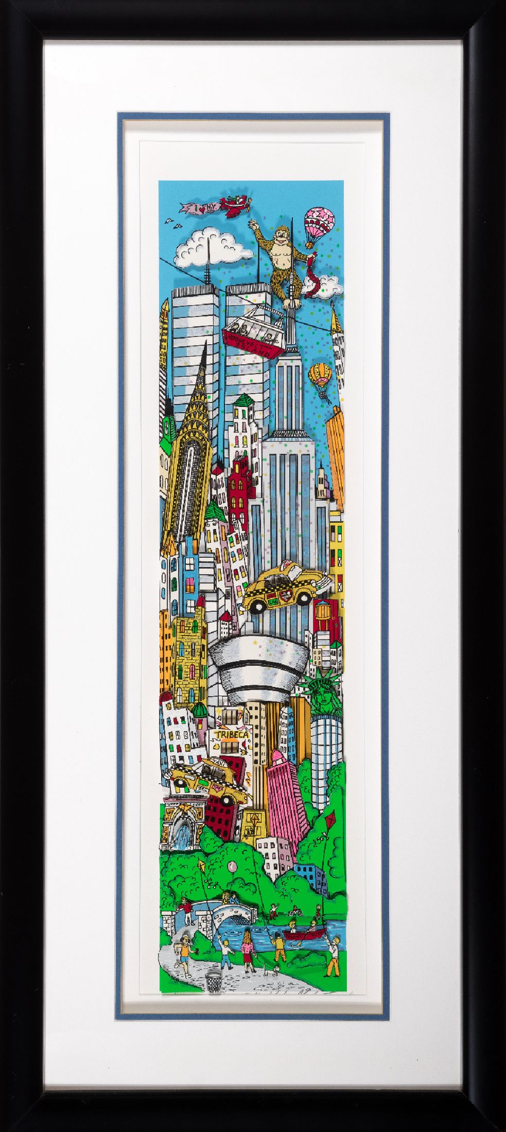 Charles Fazzino, geb. 1955, I love NY (1995), Serigraphie in 3D-Konstruktion, unter PP handsigniert u. datiert, verso mit illustrativer Widmung, ...
