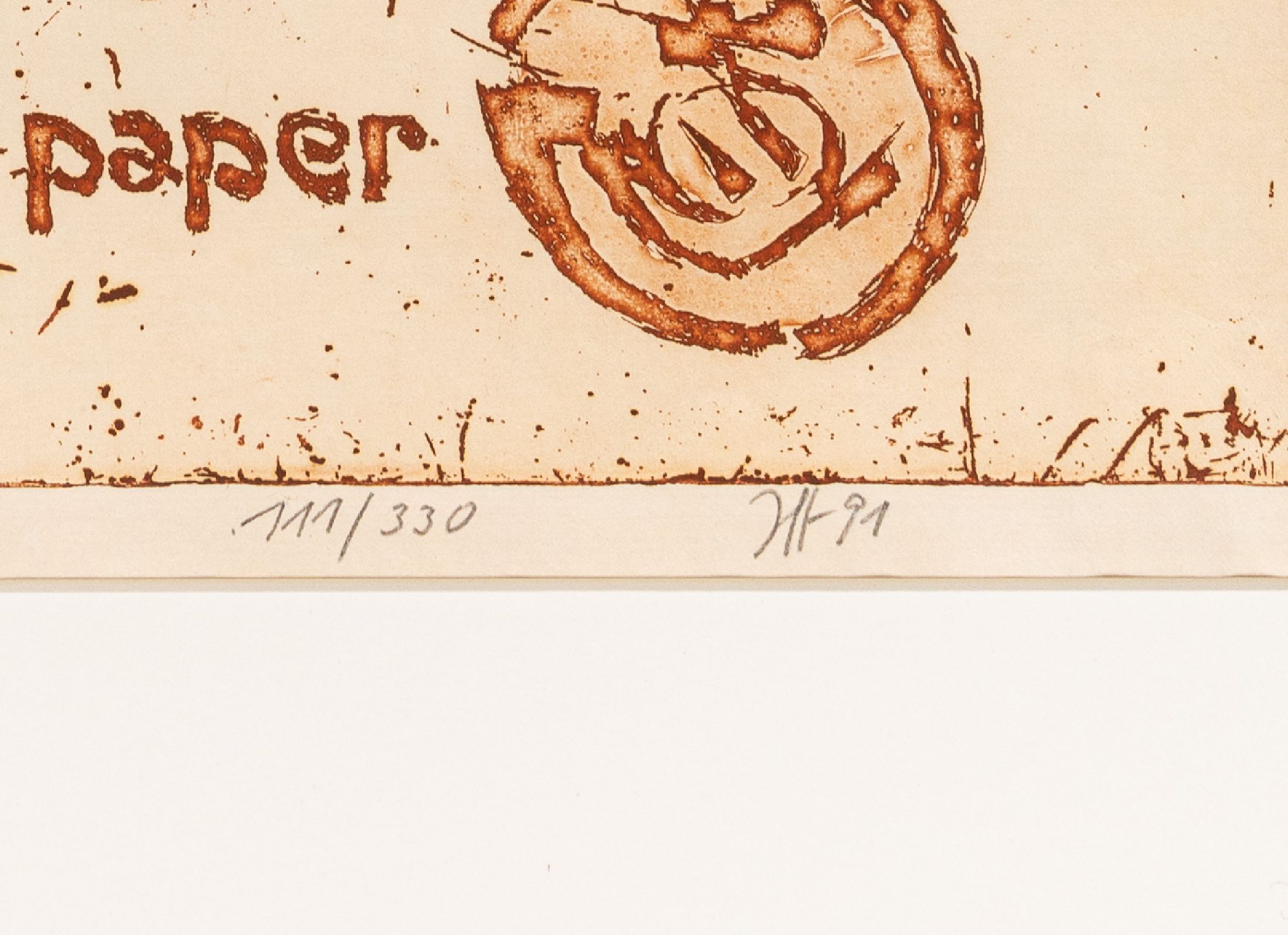 Detail a: Horst Janssen, 1929 - 1995, farbige Radierung auf feinem Japanpapier, handsigniert, nummeriert 111/300, datiert 91, Blattgröße 62.5 x 54 cm, unter ...