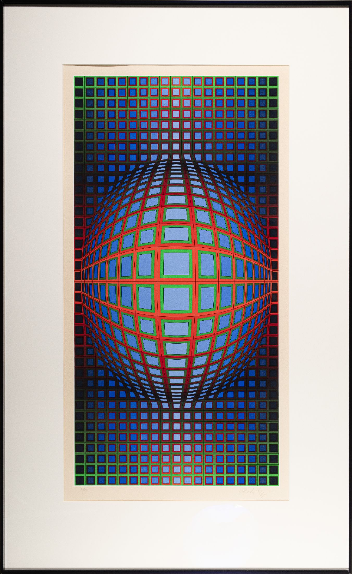 Victor Vasarely, 1908 - 1997, Farbsiebdruck auf festem Velin, rechts unten handsigniert und links unten nummeriert 62/250 aus 1981, 115.5 x 71cm, ...