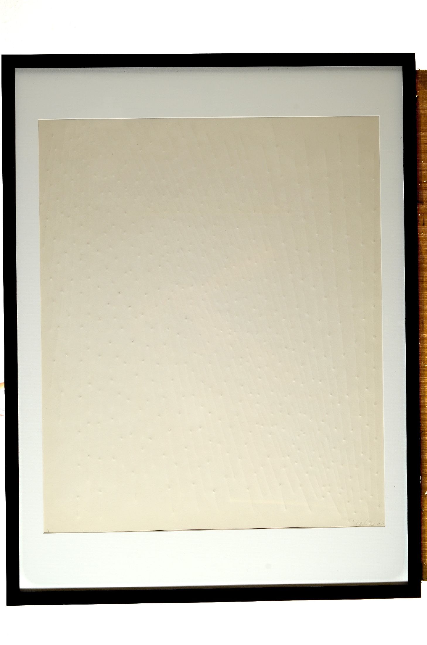 Günther Uecker, geb. 1930, Titel: "Regen", seltener früher, großer Prägedruck auf Karton aus dem Jahre 1966, handsigniert und datiert, ...