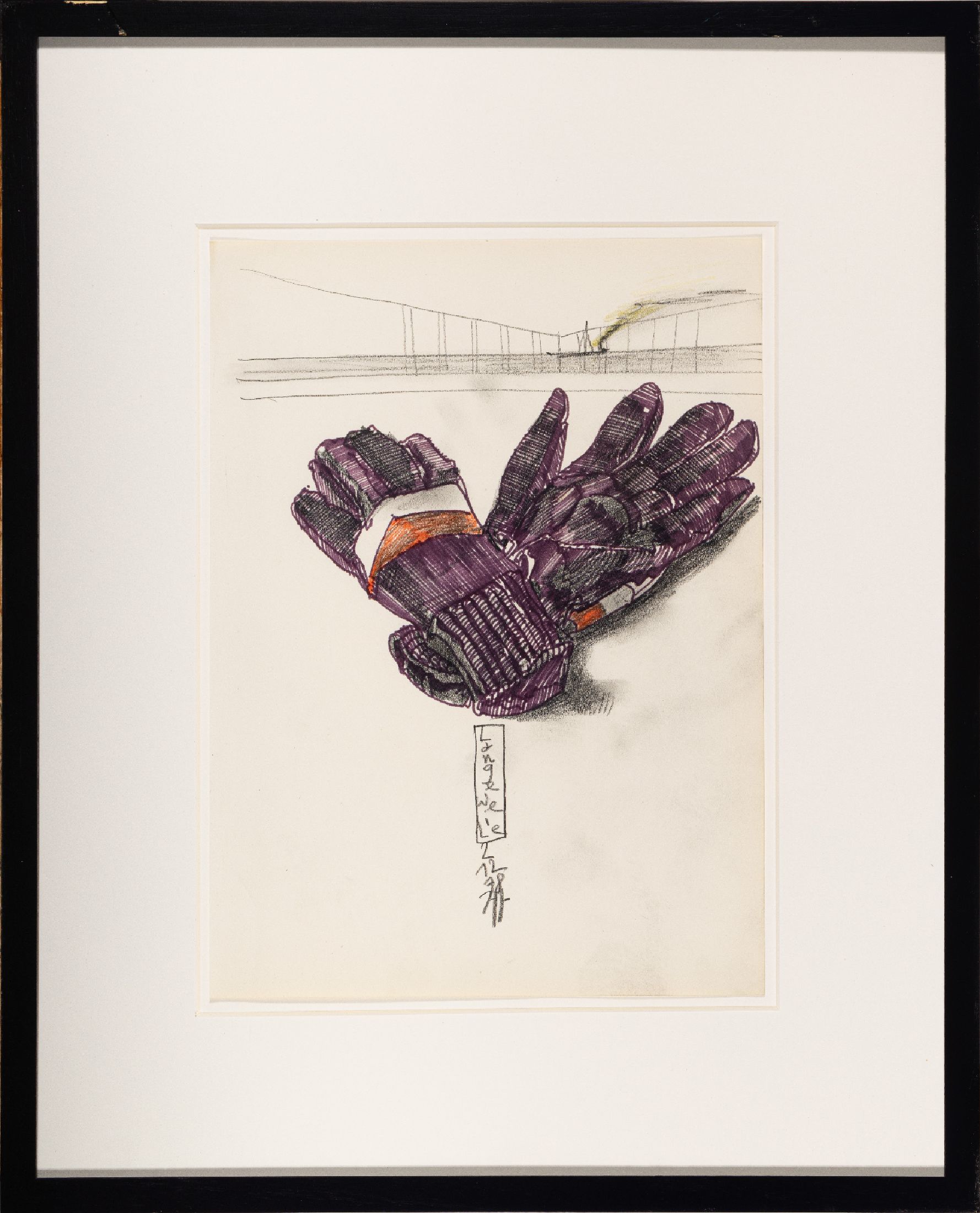 Horst Janssen 1929 - 1995, Blei- und Farbstift auf Papier, handsigniert , datiert 1978, "Langeweile", Blattgr. 33 x 25 cm, unter Glas, ...