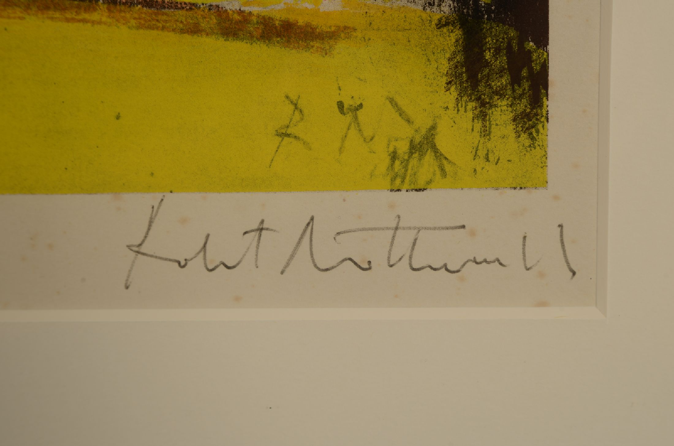 Detail a: Robert Motherwell, 1995 - 1991, Collotypie, Pochoir auf Arches-Papier, "Capriccio", aus 1991, Blattgr. 51x 39 cm, unten links mit Bleistift ...
