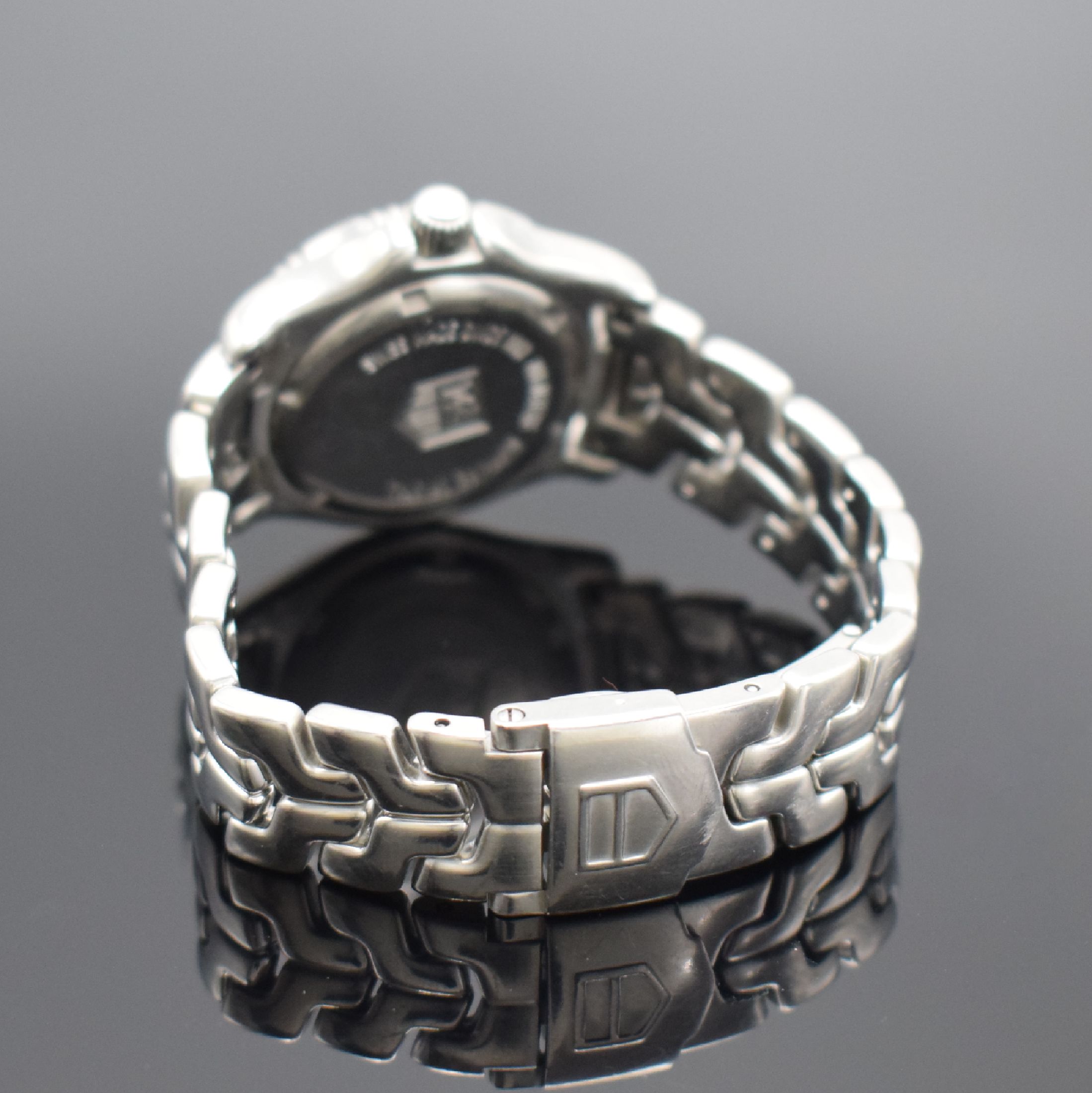 Detail b: TAG HEUER Professional Damenarmbanduhr, Schweiz um 2000, Edelstahlgeh. inkl. Gliederband m. Faltschl., Saphirglas, quarz, Boden & Krone verschr., ab ...