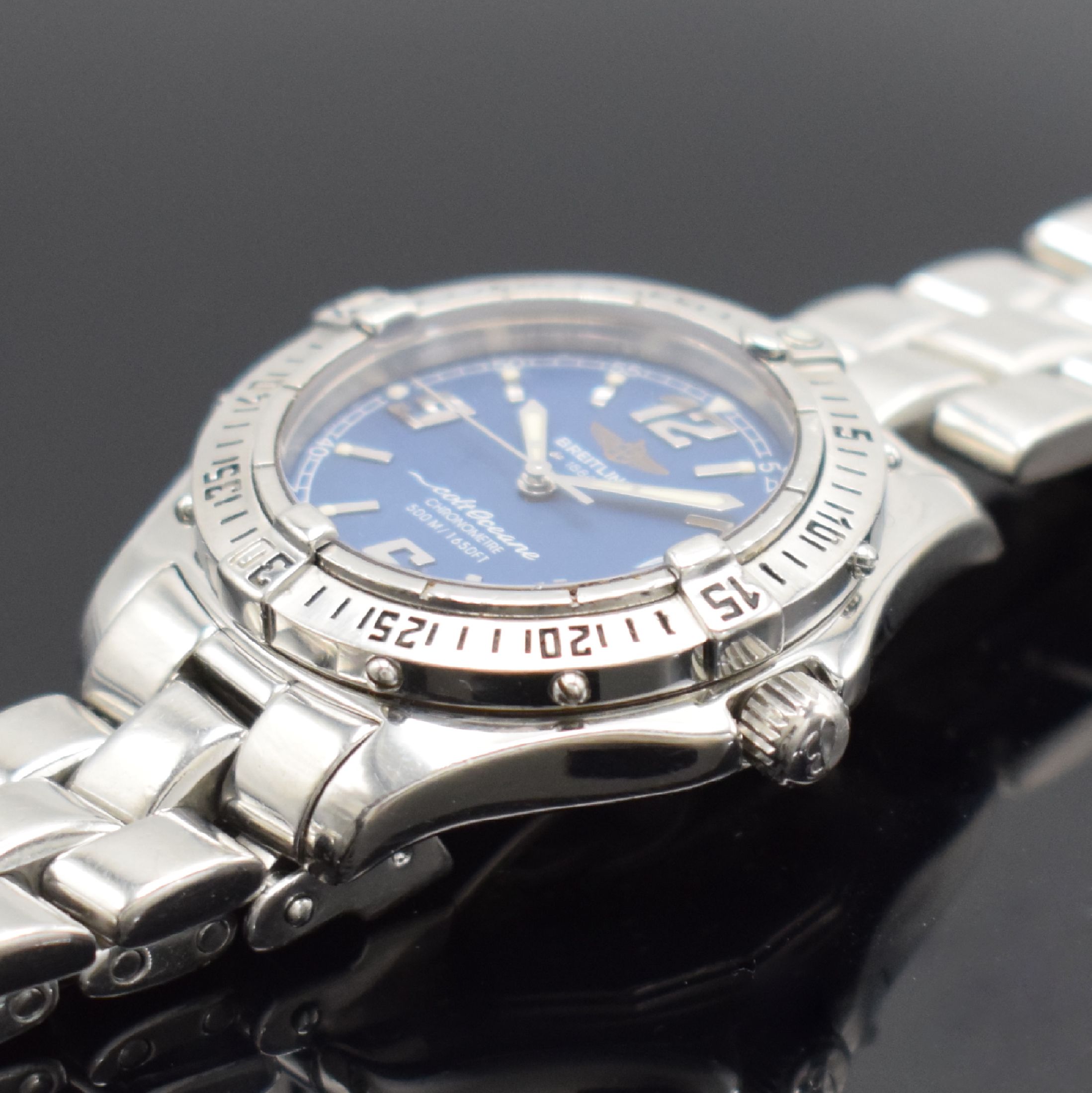 Detail c: BREITLING Damenarmbanduhr Colt Oceane Referenz A57350, Chronometer in Edelstahl inkl. orig. Gliederband m. Faltschl., Boden & Krone verschr., ab ...
