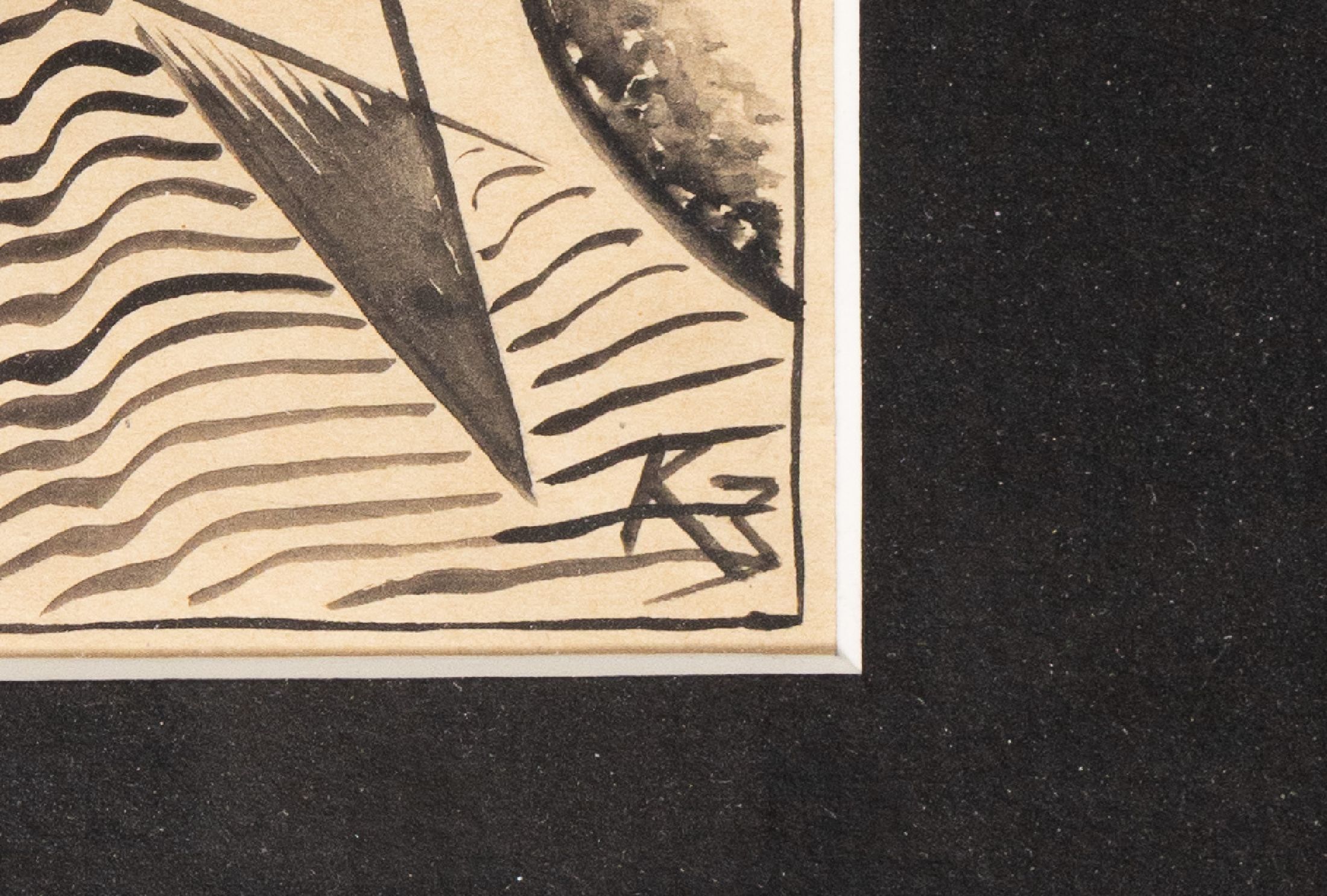 Detail a: Kirill Mihailovich Zdanevich, 1892-1969, russischer Konstruktivist, Gouache auf Papier, rechts unten monogrammiert KZ, ca. 19.5x 14cm, u.Gl., R. ca. ...