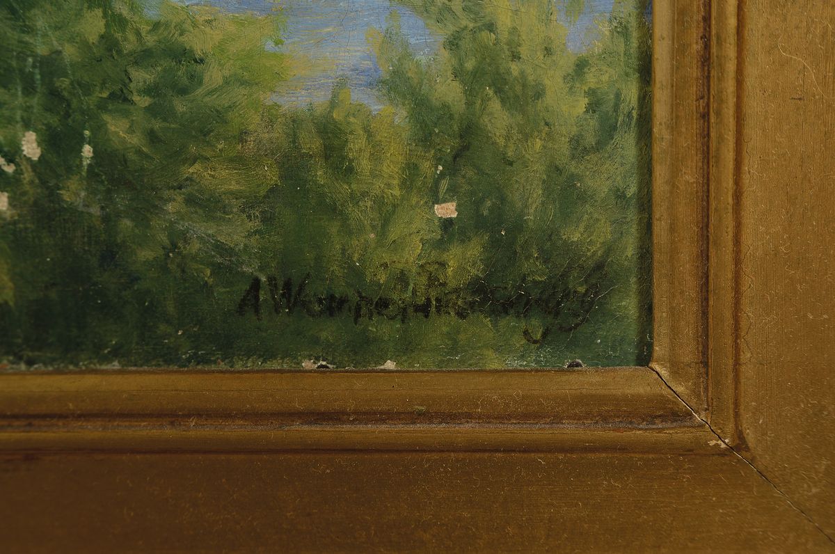 Detail a: A. Werner Parsberg, dänischer Maler des 19./20. Jh., 2 Gemälde in Öl/Lwd, beide rechts unten signiert, 1x Landschaft in Dalmatien, 1x ...