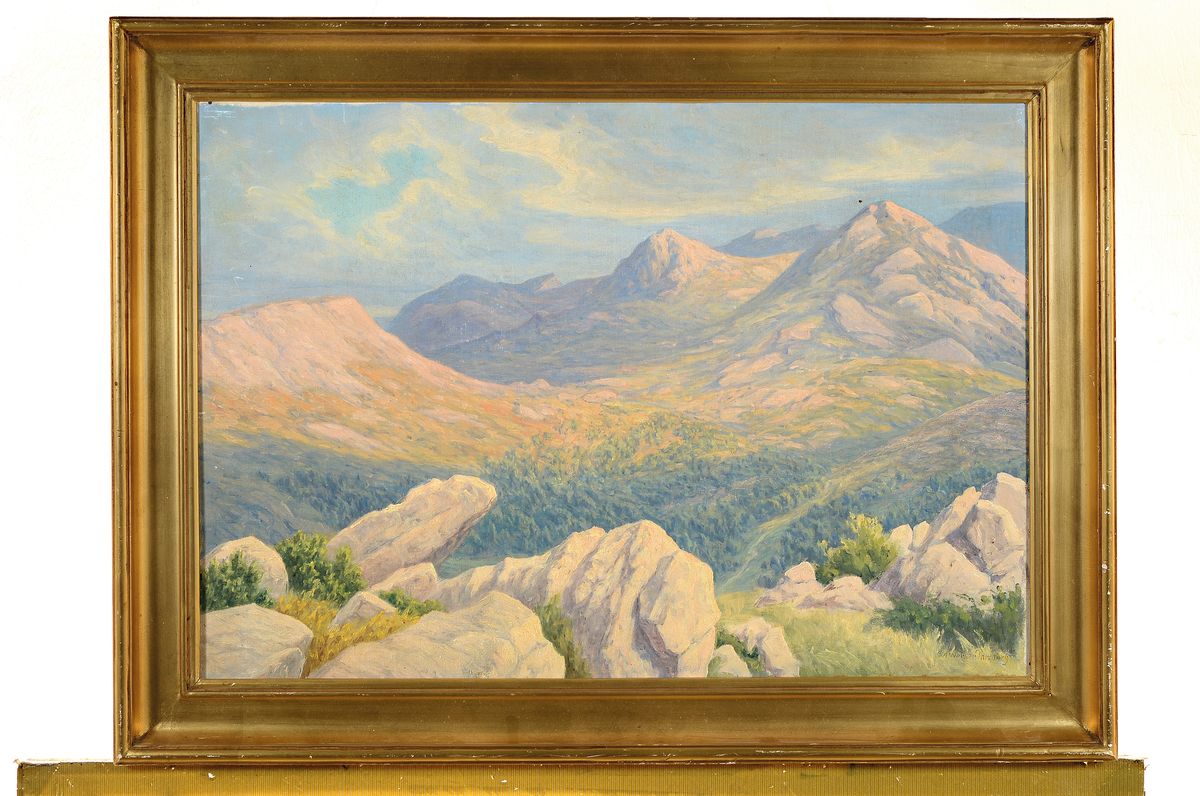 Detail n: A. Werner Parsberg, dänischer Maler des 19./20. Jh., 2 Gemälde in Öl/Lwd, beide rechts unten signiert, 1x Landschaft in Dalmatien, 1x ...