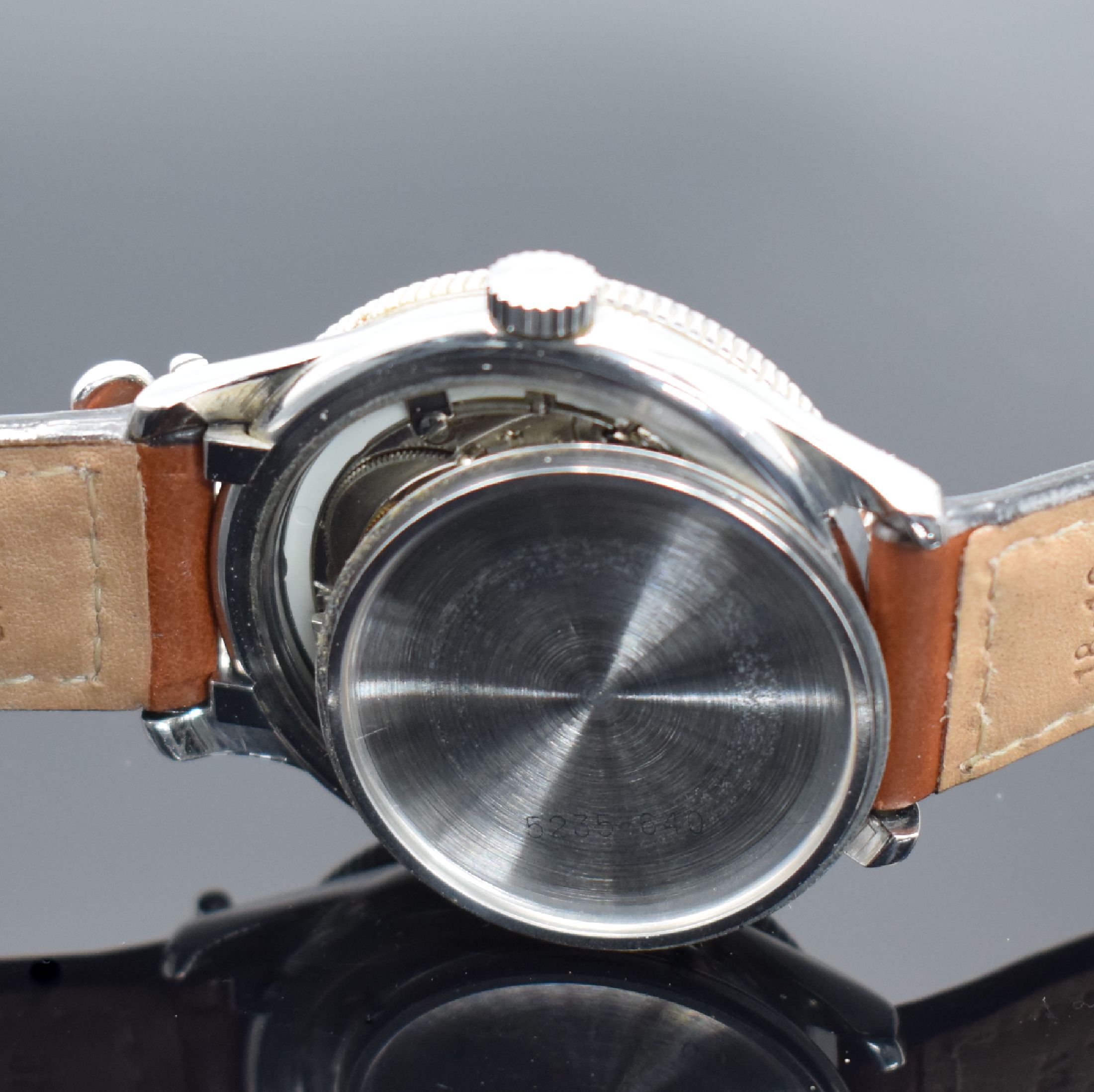 Detail f: LONGINES feine und seltene astronomische Herrenarmbanduhr Modell Ephemerides Solaire Referenz 5235, Schweiz um 1990, Automatik, hergestellt zum 100. ...