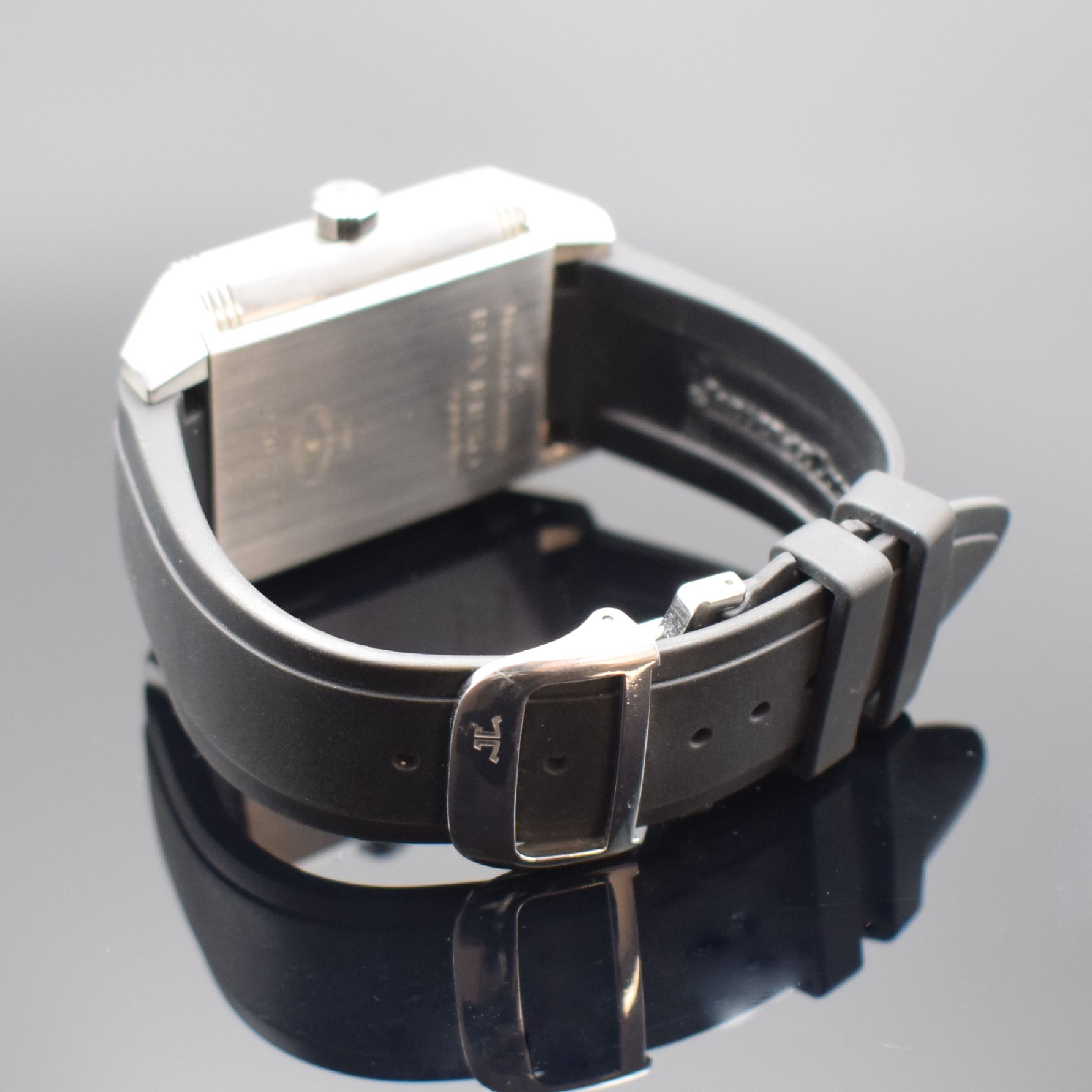 Detail b: Jaeger-LeCoultre Reverso Squadra Hometime 1000 Hours Control Herrenarmbanduhr mit 2. Zeitzone Referenz 230.8.77, Schweiz verk. lt. beil. Garantie ...
