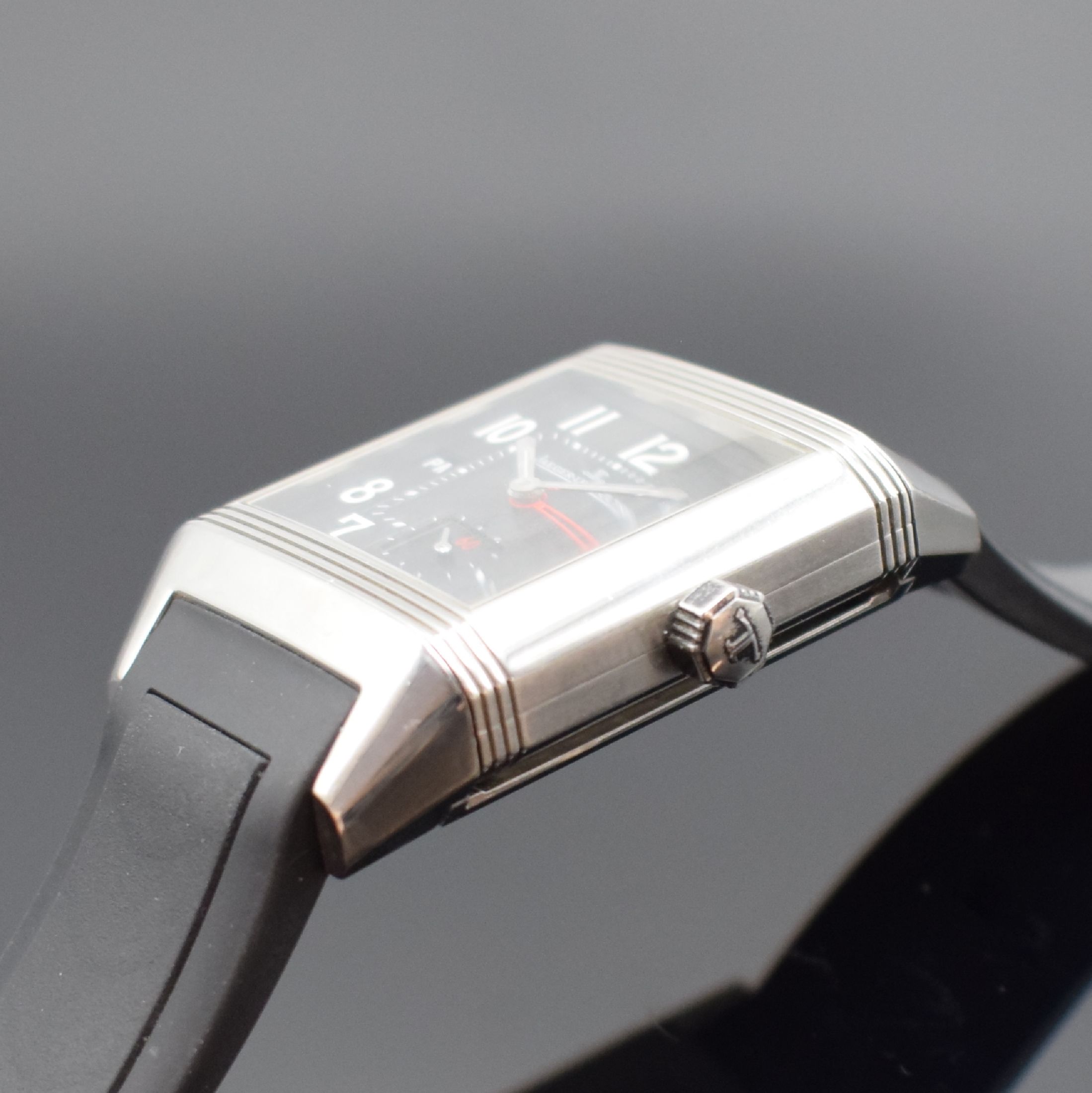 Detail c: Jaeger-LeCoultre Reverso Squadra Hometime 1000 Hours Control Herrenarmbanduhr mit 2. Zeitzone Referenz 230.8.77, Schweiz verk. lt. beil. Garantie ...