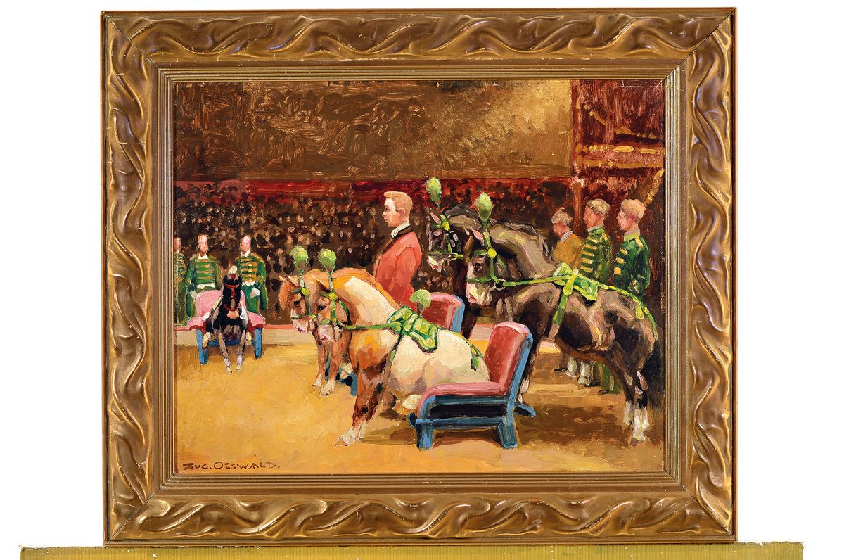 Detail k: Eugen Osswald, 1879 Stuttgart-1960 München, Studium an der Akademie München bei Tiermaler Heinrich von Zügel, Reisen mit großen ...