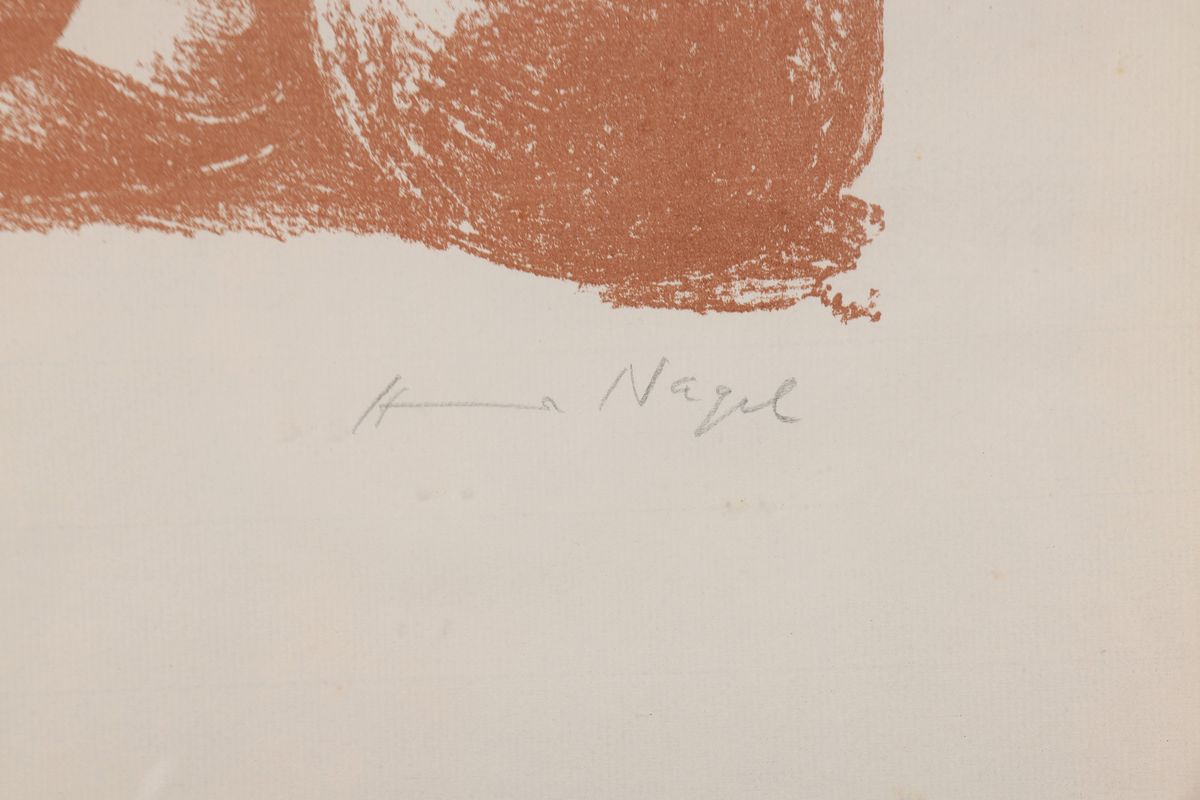 Detail a: Hanna Nagel, 1907-1975 Heidelberg, Kind mit Fischen, Lithographie von 1953, rechts unten handsigniert, ca. 62x47cm, leicht gebräunt, u.Gl., R.