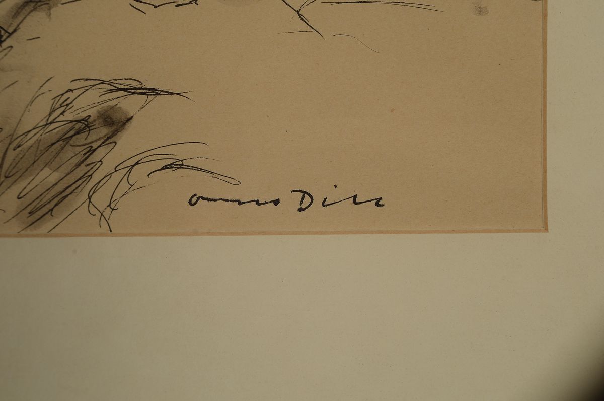 Detail a: Otto Dill, 1884 Neustadt a.d. Weinstraße-1957 Bad Dürkheim, Beduinenreiter, lavierte Tuschfederzeichnung, rechts unten handsigniert, ca. 17.5x28cm, ...