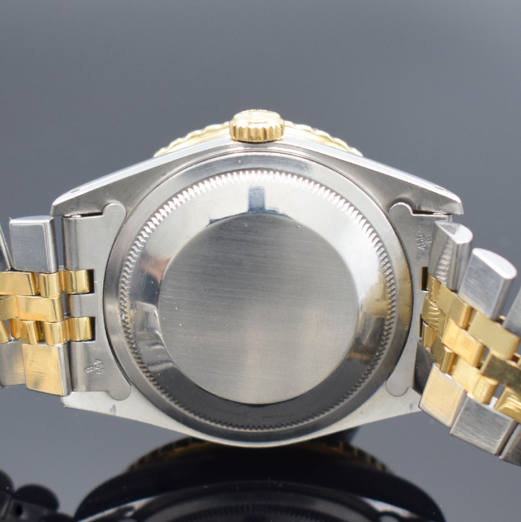 Detail d: ROLEX Herrenarmbanduhr Oyster Perpetual Datejust Turn-O-Graph "Thunderbird", Schweiz verk. lt. beil. Pap. 10/1993, Automatik, Ref. 16263, ...