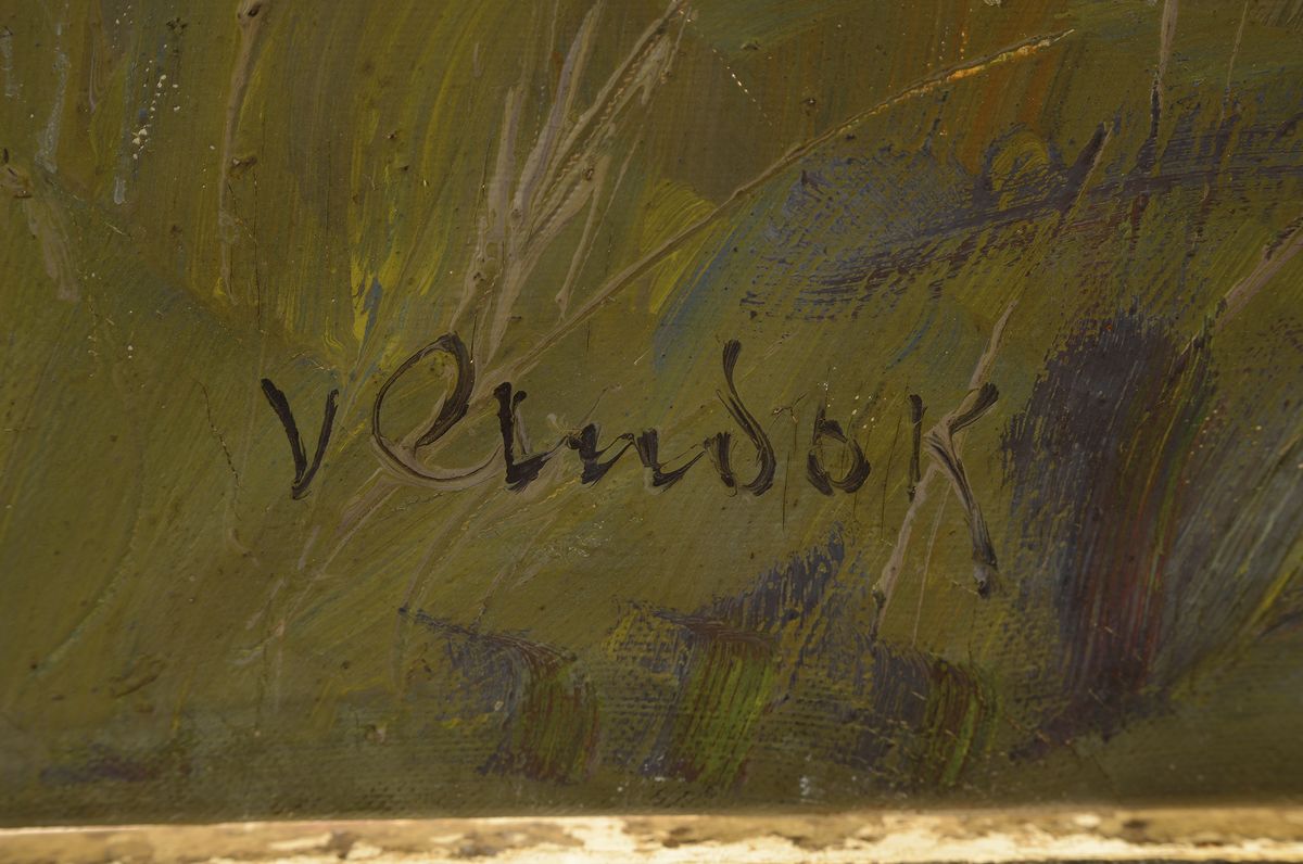 Detail a: Ludwig von Andok, 1890 Budapest-1981 Regensburg, studierte an der Akademie Budapest, war Mitglied der Münchener Künstlergenossenschaft, hier: ...