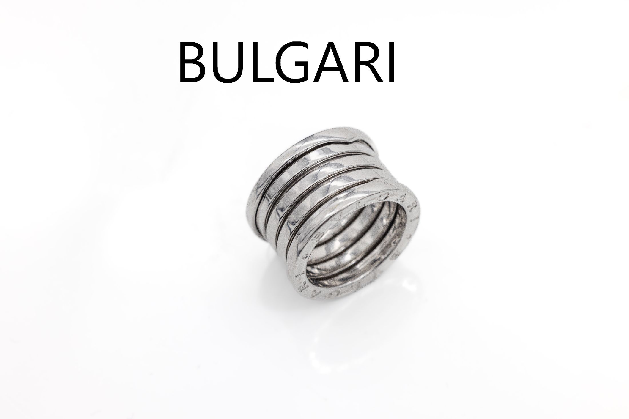 18 kt Gold BULGARI-Ring, WG 750/000, aus der B-Zero Serie, RW 51, ca. 11.8 g, sign.