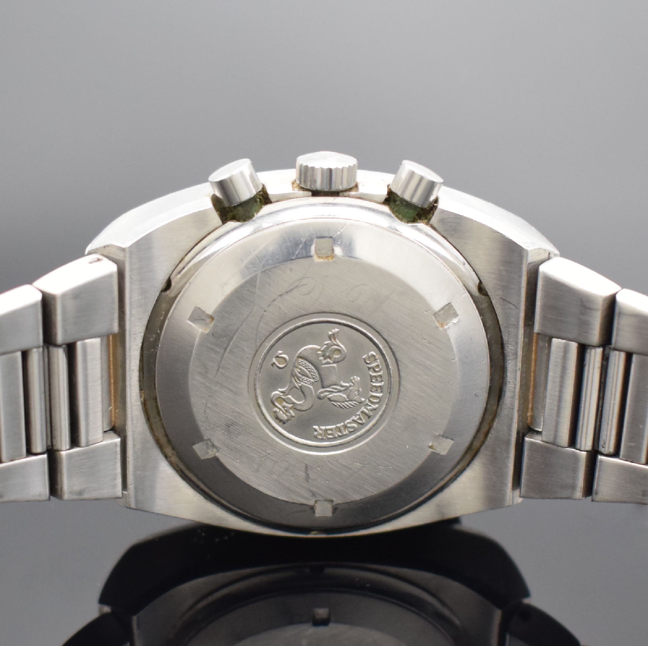 Detail d: OMEGA Speedmaster 125 Herrenarmbanduhr mit Chronograph in Chronometerqualität Referenz 378.0801/178.0002, Schweiz um 1975, Automatik, massives ...