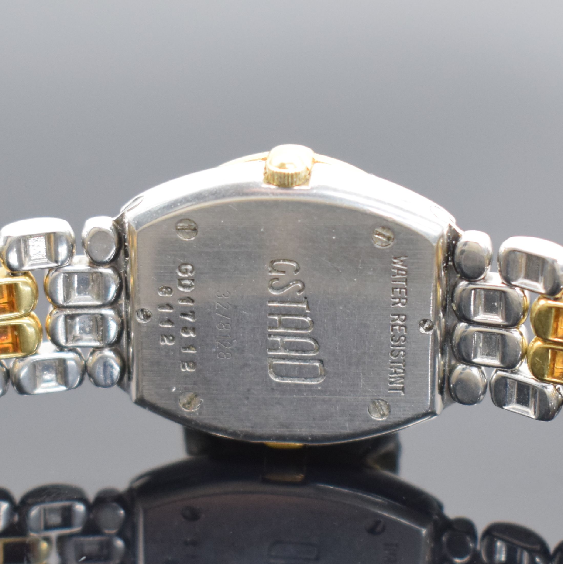 Detail c: CHOPARD Damenarmbanduhr Modellserie Gstaad Referenz 8112, Schweiz um 2000, quarz, Edelstahl/Gold kombiniert inkl. Gliederband m. dopp. Faltschl., ...