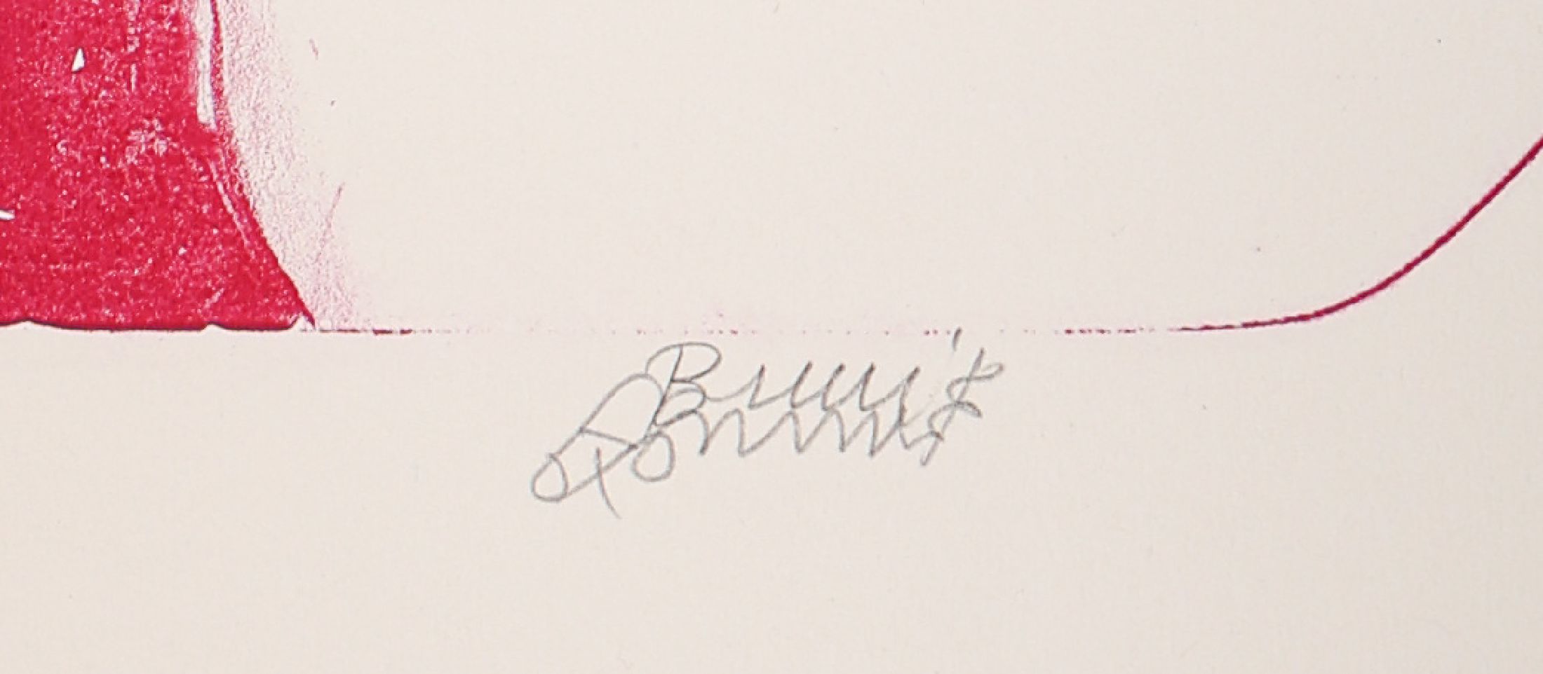 Detail a: Bruno Bruni, geb. 1938, sechsfarbiger Siebdruck auf Karton, "Tra le nuvole", handsign., num. 9/40, WVZ:Nr. 49, ca.85x66,5 cm