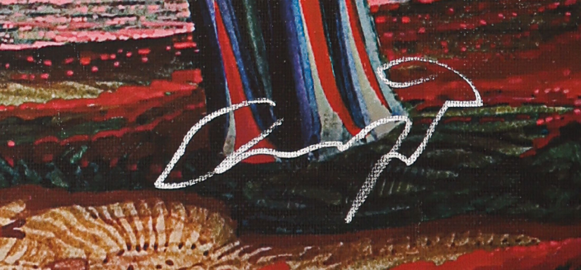 Detail a: Ernst Fuchs, 1930 - 2015, Giclee auf Leinwand, "Perseus und die Nymphe", aus 2012, 293/300, handsigniert, ca. 98 x 60.5 cm