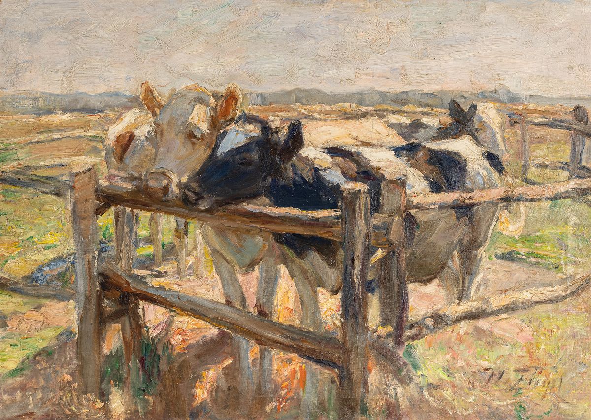 Johann Heinrich von Zügel, 1850 Murrhardt - 1941 München, Ausbildung an der Kunstschule Stuttgart, ab 1895 als Professor an der Akademie München ...