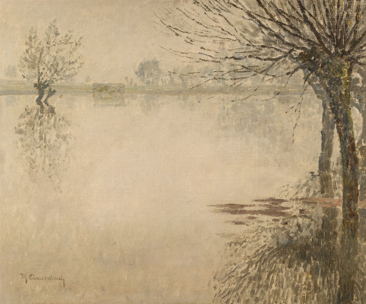 Max Clarenbach, 1850 Neuss - 1952 Wittlaer, frühe Förderung durch Andreas Achenbach und Aufnahme in die Elementarklasse an der Akademie ...