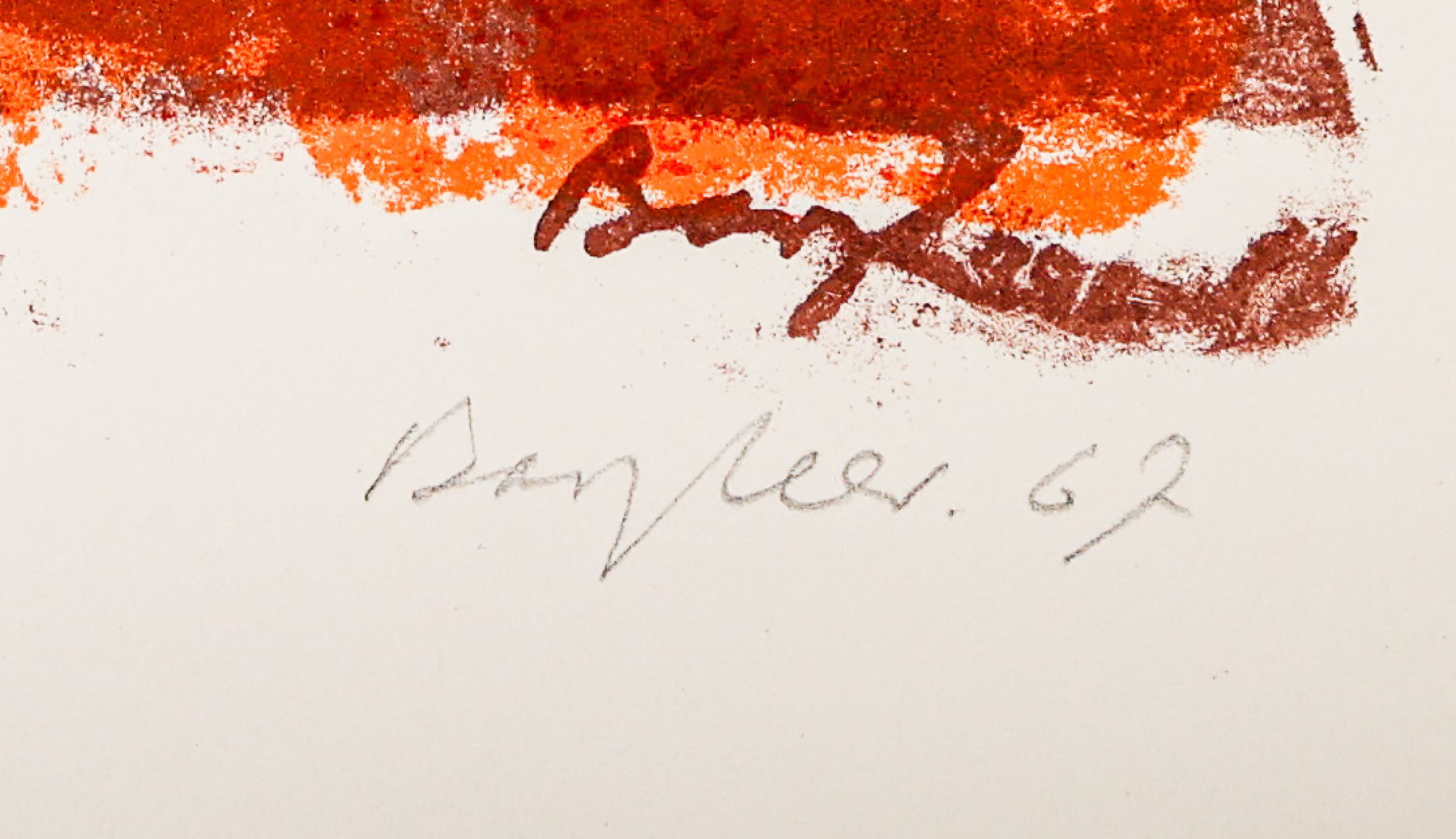 Detail a: Eudard Bargheer, 1901 - 1979,, Farblitho von drei Steinen auf Bütten, handsigniert und num.27/50, aus dem Mappenwerk "Sahara", aus ...