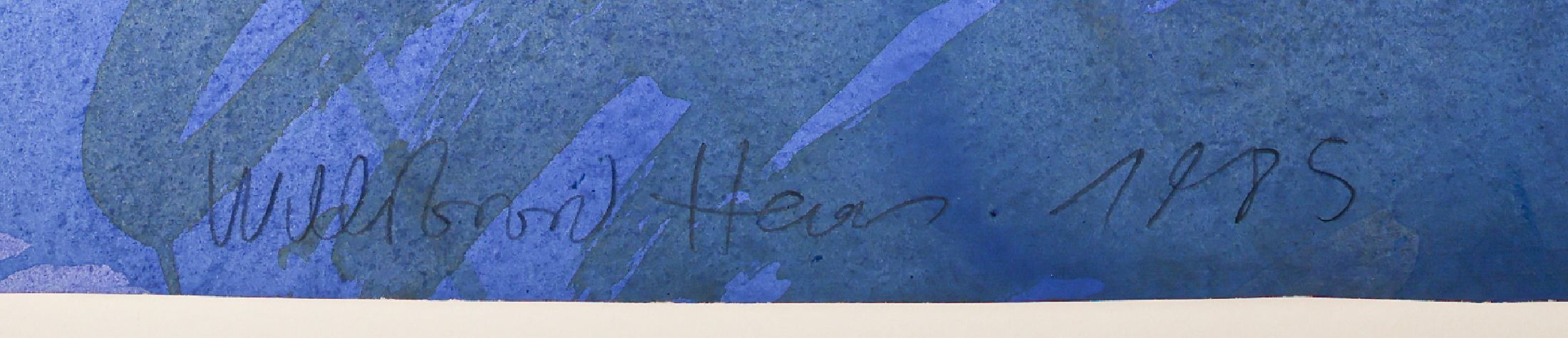 Detail a: Willibrord Haas, geb. 1936, Aquarell/Papier,handsigniert, rückseitig und vorderseitig bez. "2000", handsigniert und dat. 1985, 56 x 72.5 cm