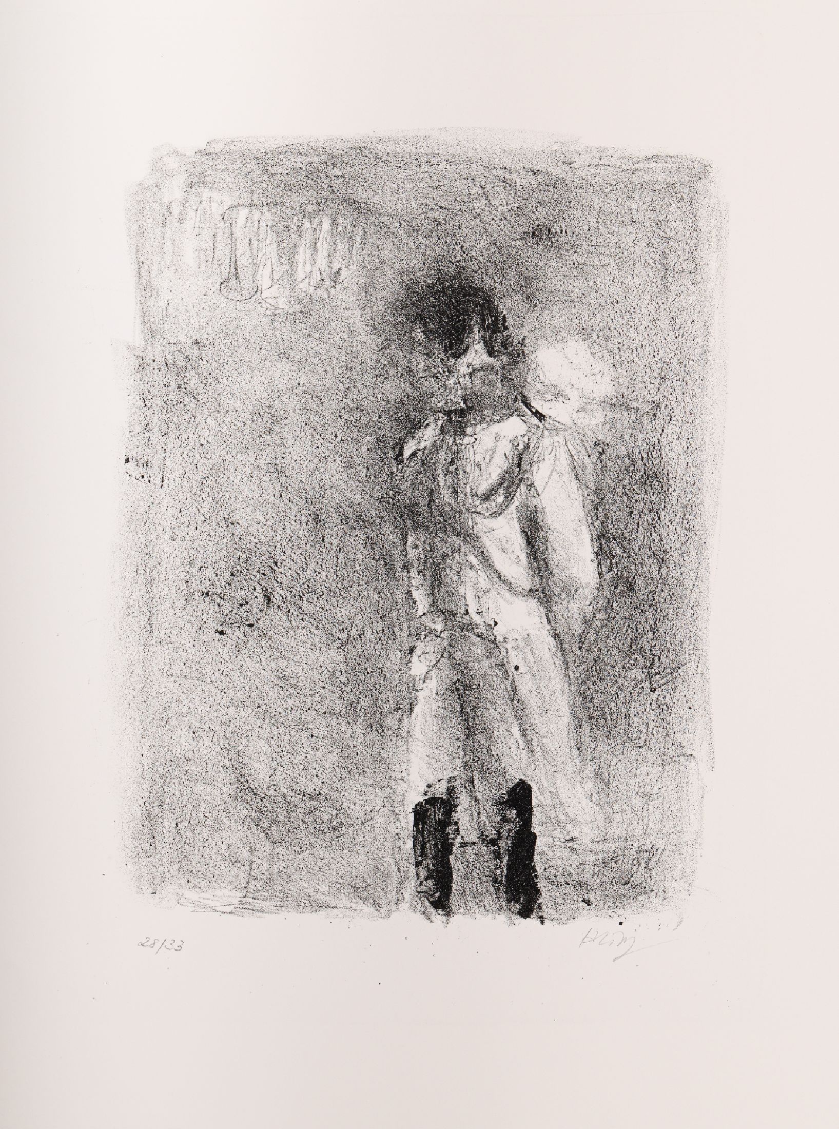 Bernhard Heisig, 1925 - 2011, Litho auf dickem BFK-Rives Büttenpapier mit Wasserzeichen, num. 28/33, handsigniert, Blattmaß 50.5 x 40 cm