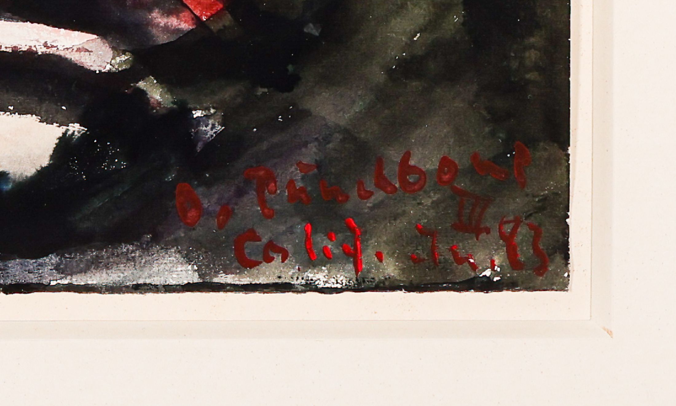 Detail a: Klaus Fußmann, geb. 1938 Velbert, "O. Punchowl California", Aquarell/ festem Papier, handsigniert und dat. 83, Blattgr. 29 x 40 cm, Rahmen ...
