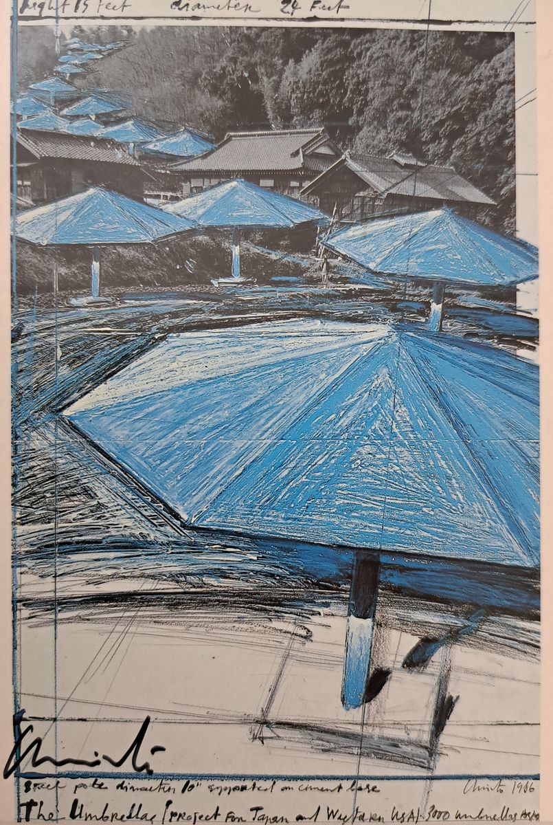 Detail k: Christo, 1935-2020, Multiple/Autograph, Jeanne Claude und Christo handsignierte Kunstpostkarte an Gary Sandman, selten handgeschriebene Postkarte von ...